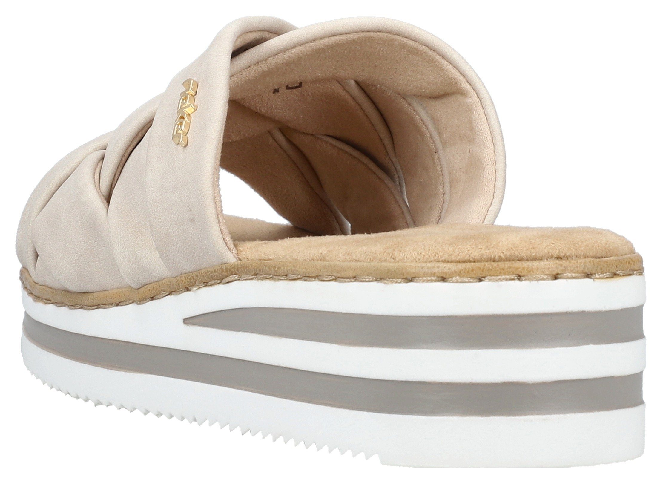 Rieker Slippers , sleehak, zomerschoen, pantoffels met zachte binnenzool