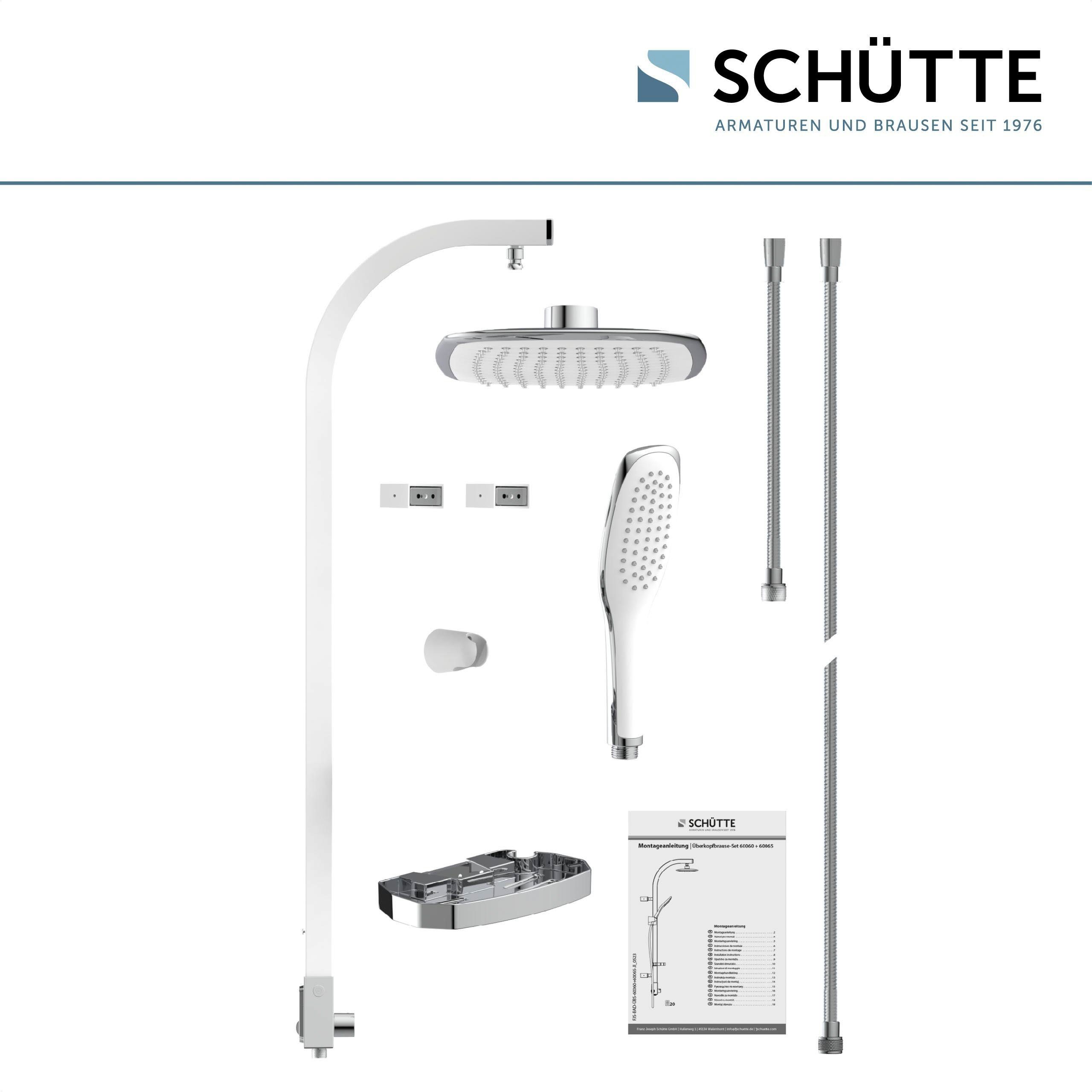 Schütte Slang en handdouche Madagaskar inclusief waterbesparende afdichting, antikalk, afneembaar zeepbakje (set)