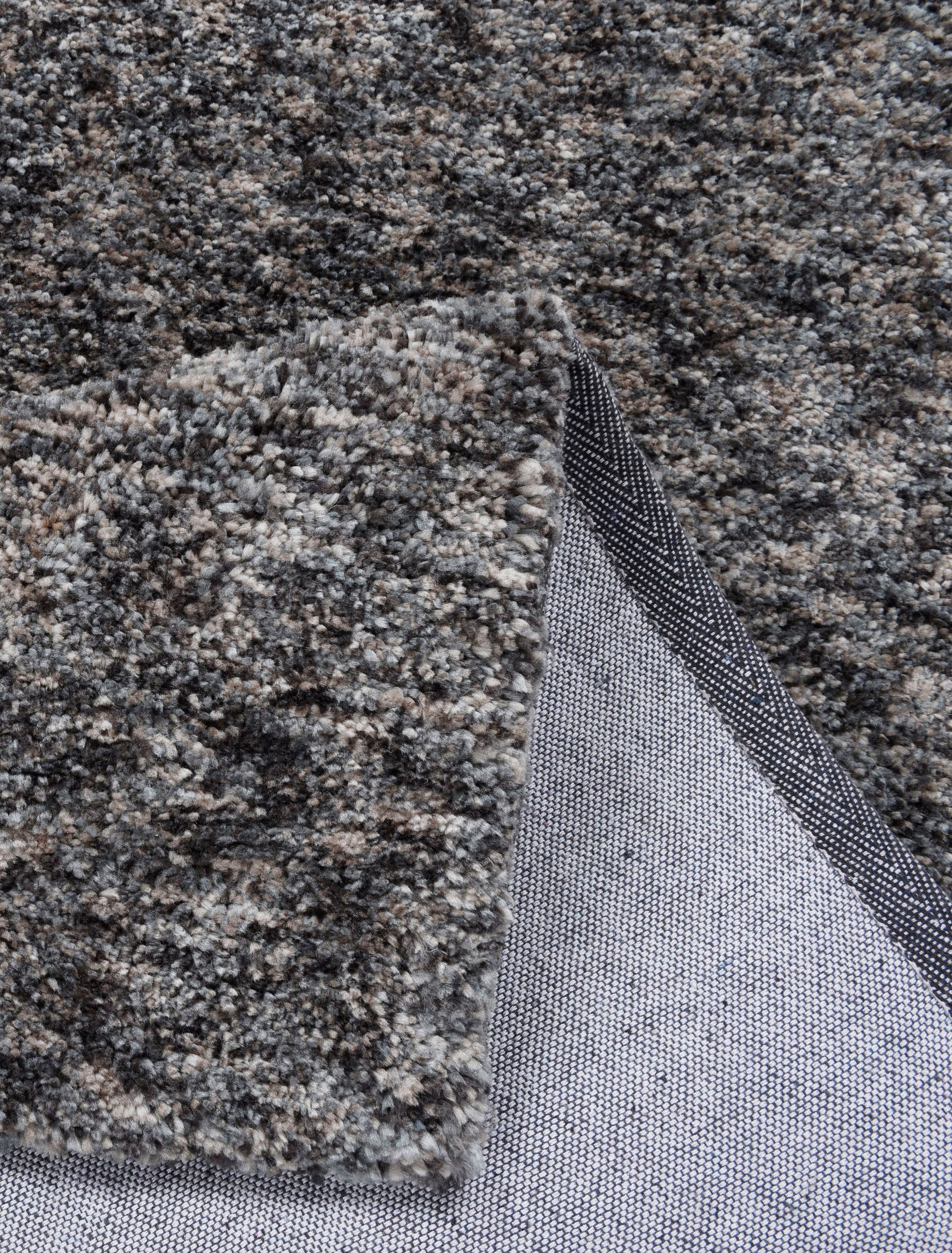 Sansibar Vloerkleed Munkmarsch Uni gemêleerd, 100% polyester, bijzonder zacht, woonkamer, slaapkamer