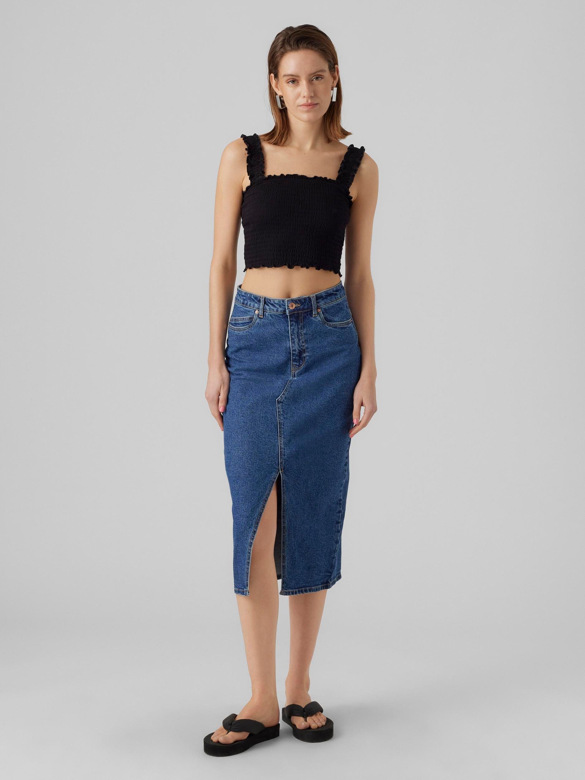 Vero Moda Maxirok VMVERI HR CALF DENIM SKIRT GA NOOS