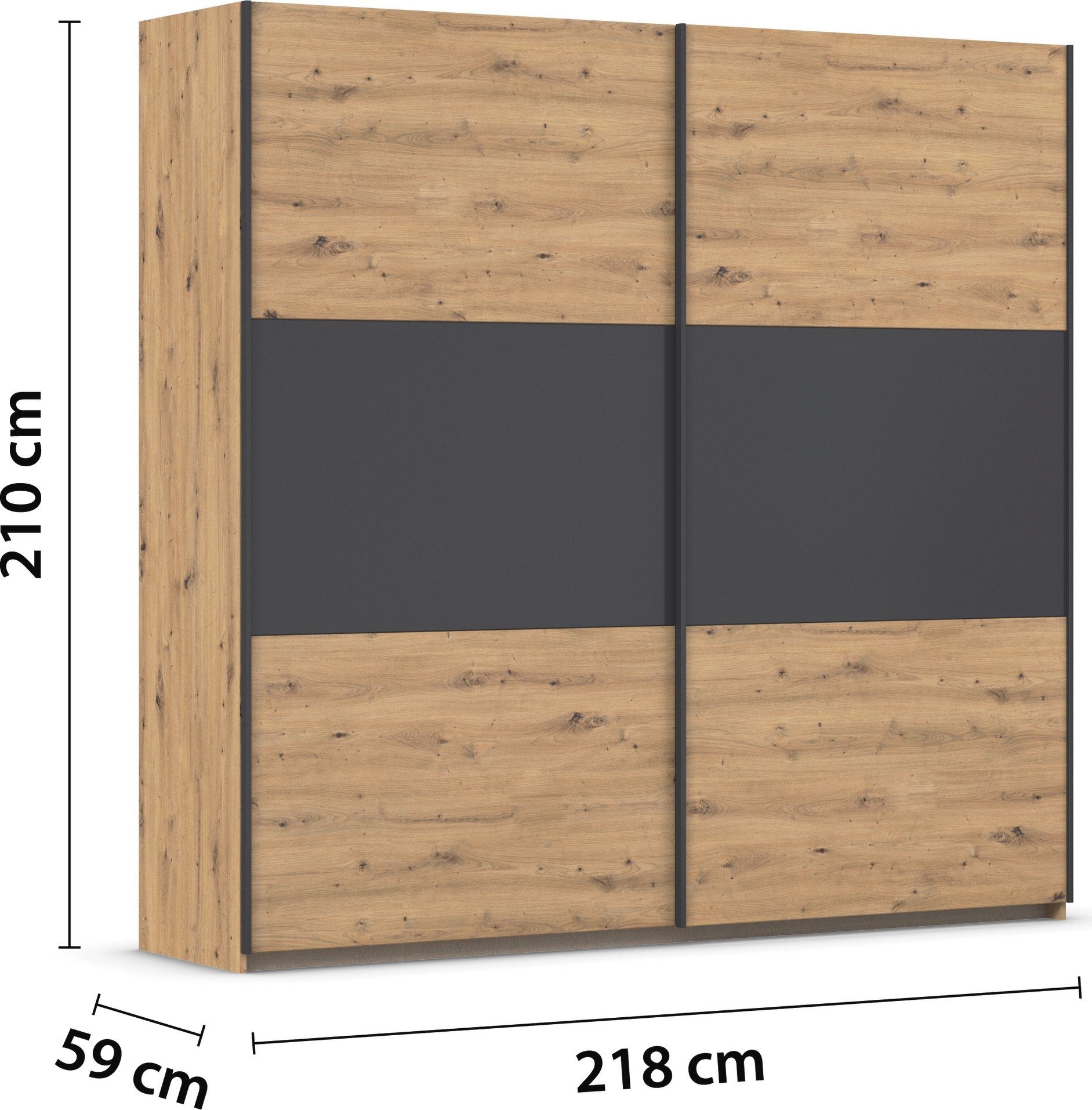 rauch Zweefdeurkast Kledingkast kast garderobe garderobekast waskast NEO met een royale opbergruimte en vele verschillende kleurencombinaties