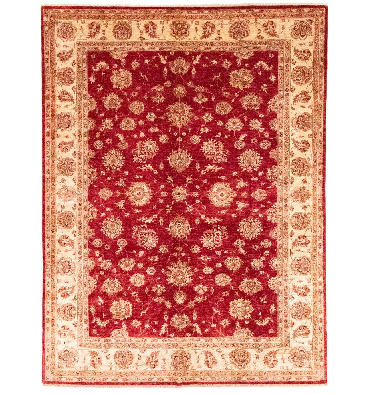 morgenland Wollen kleed Ziegler vloerkleed met de hand geknoopt rood