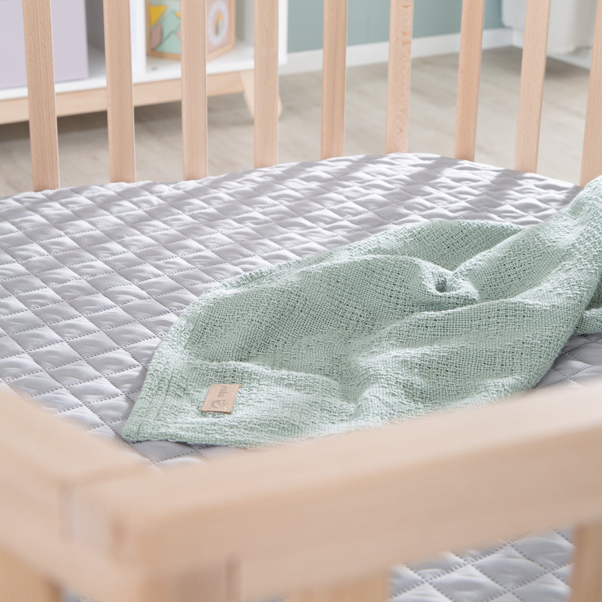 Roba® Box Stijl, beuken, 6-hoekig met beschermend inzetstuk en hoofdbeschermer