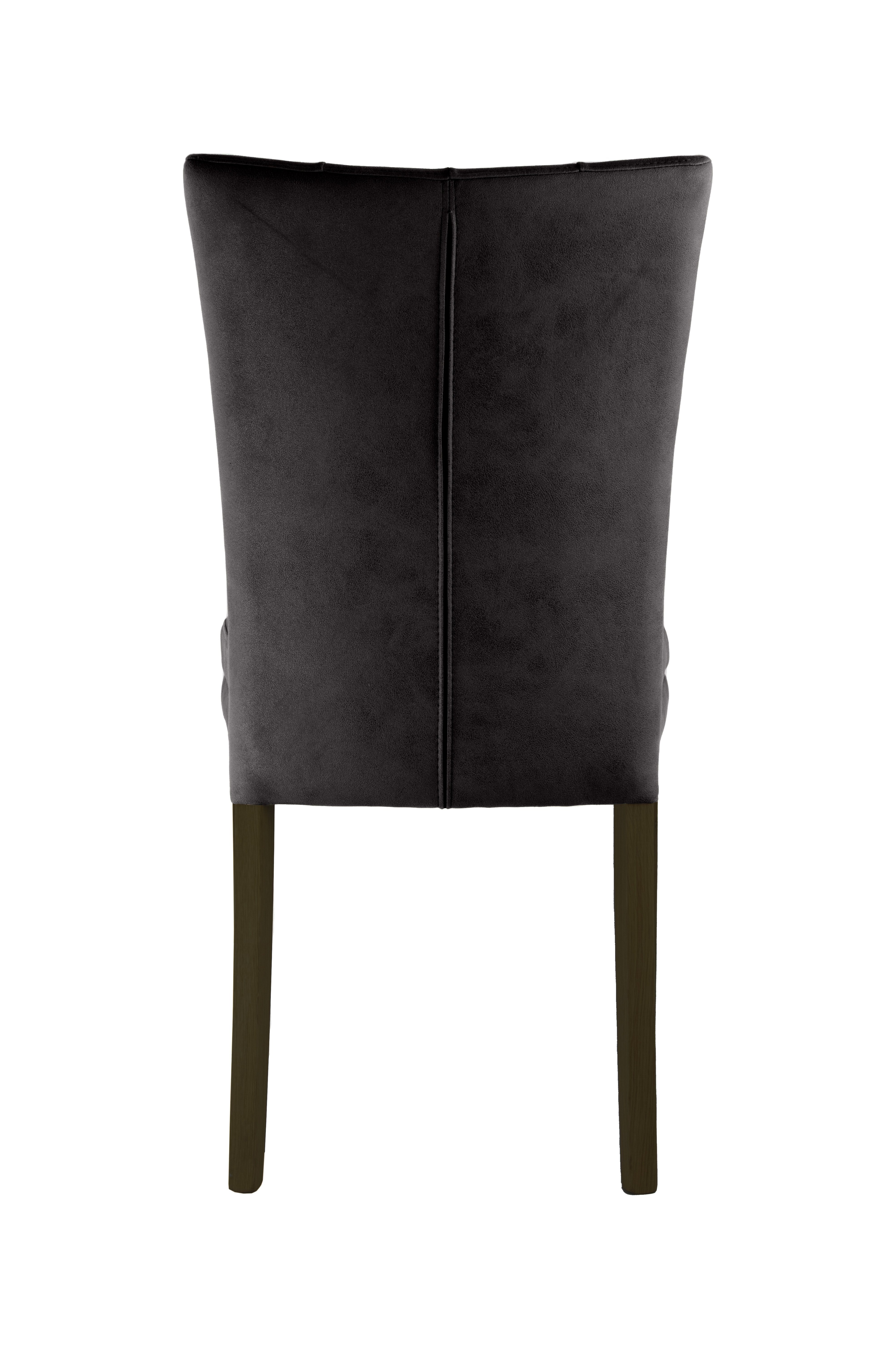 Home affaire Stoel met 4 poten Colorado prettige bekleding, frame massief hout wengé of naturel-eiken (set, 2 stuks)