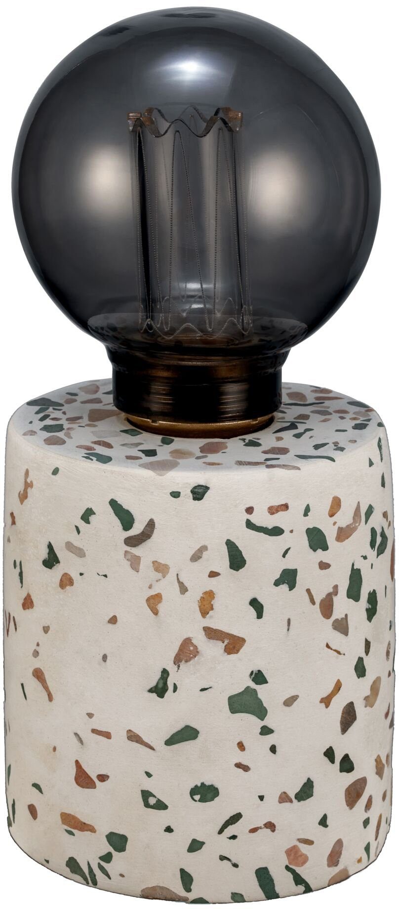 Pauleen Tafellamp Elegant Flare E27, timer, batterij, terrazzo, beton/glas (1 stuk)