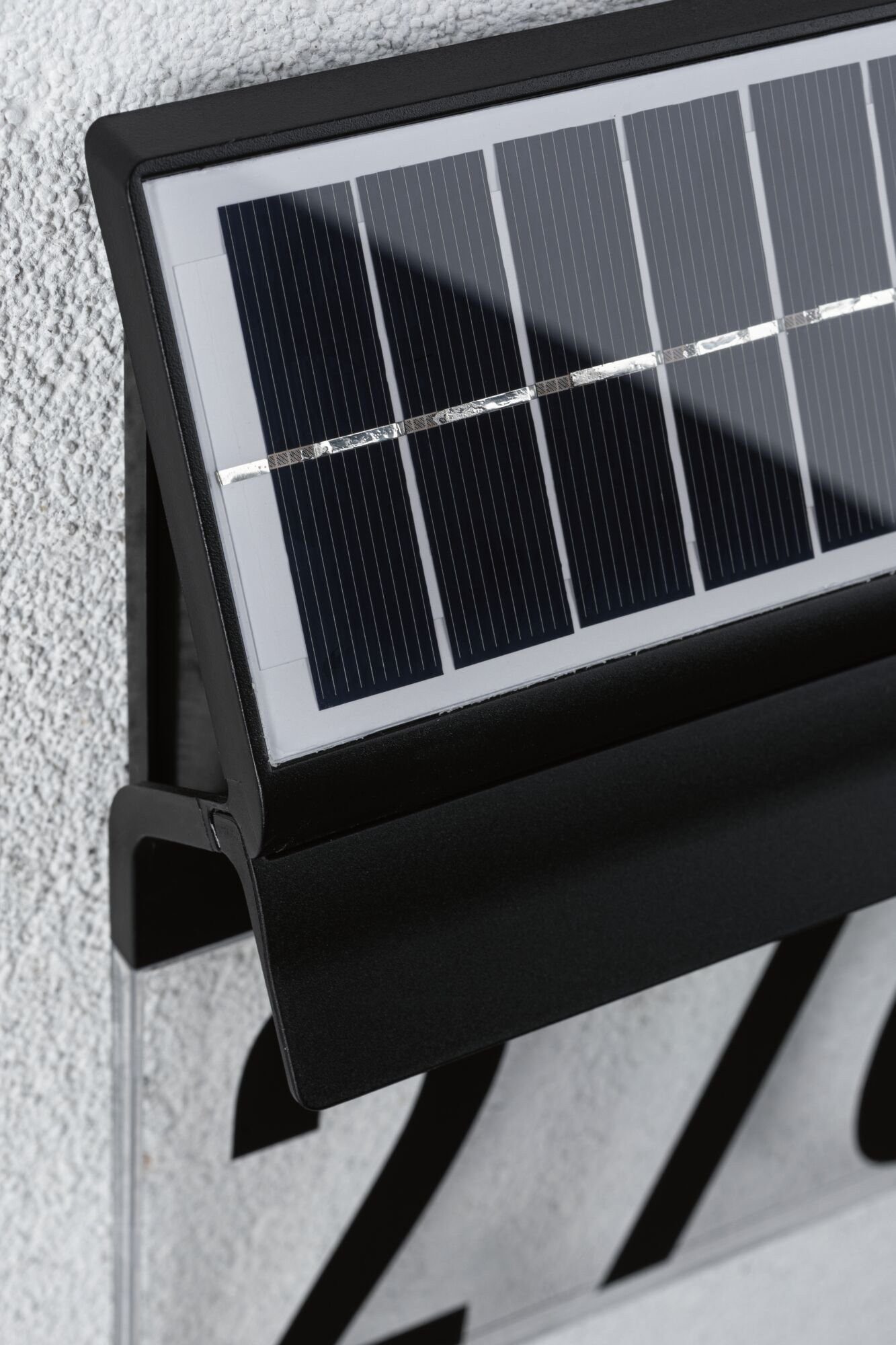 Paulmann Led-wandlamp voor buiten Solar Huisnummerlamp Neda IP44 3000K 14lm Zwart (1 stuk)