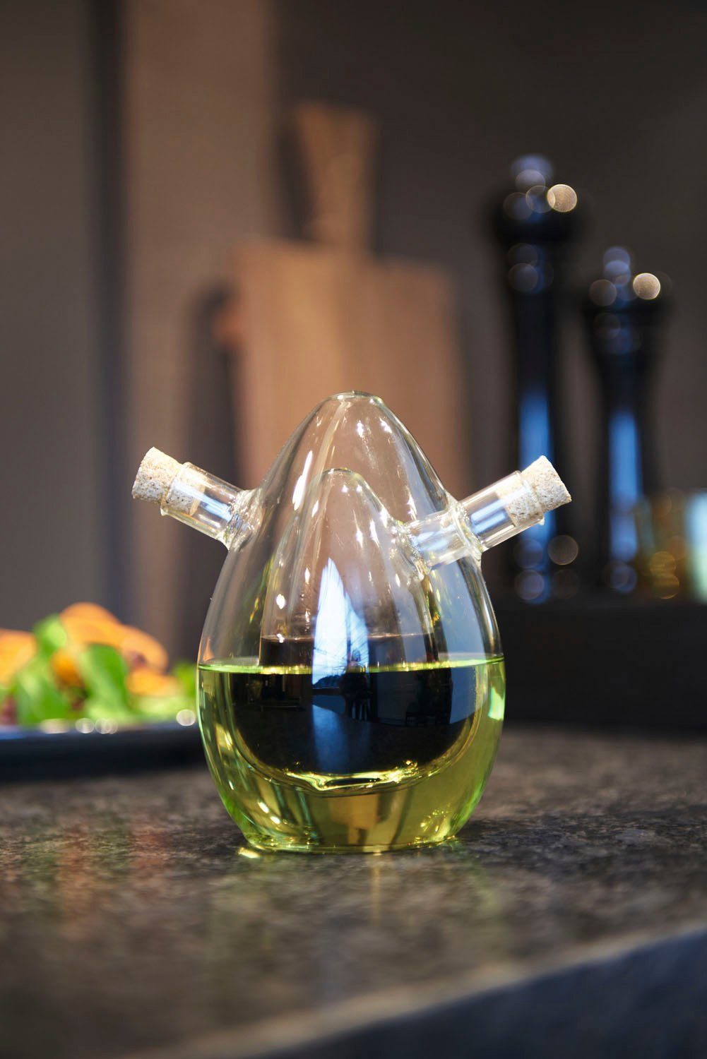 LEONARDO Olie-en-azijnstel Cucina Azijn/olie fles 2in1, 15,7 cm (1-delig)