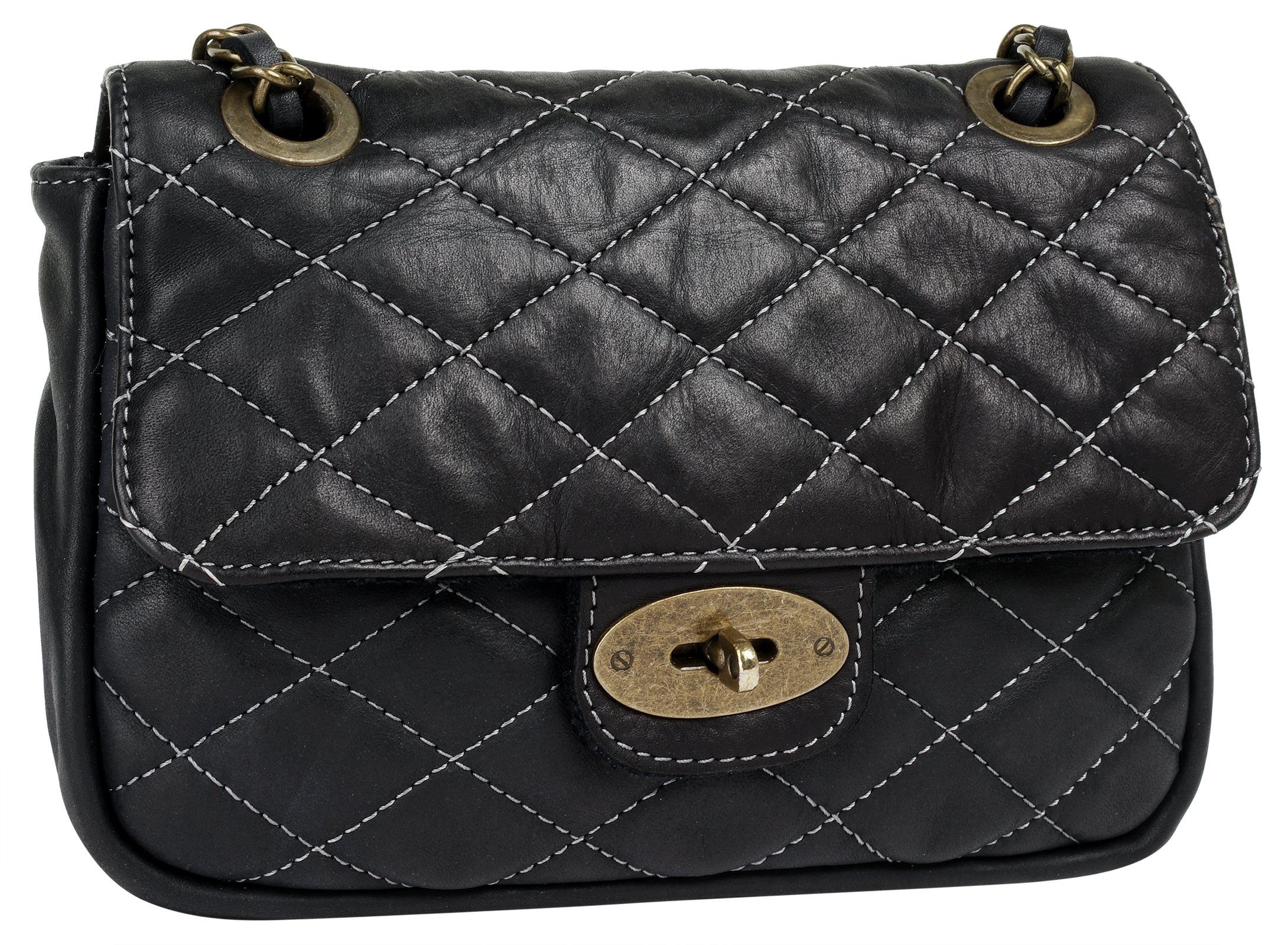 Samantha Look Schoudertas echt leer, made in italy