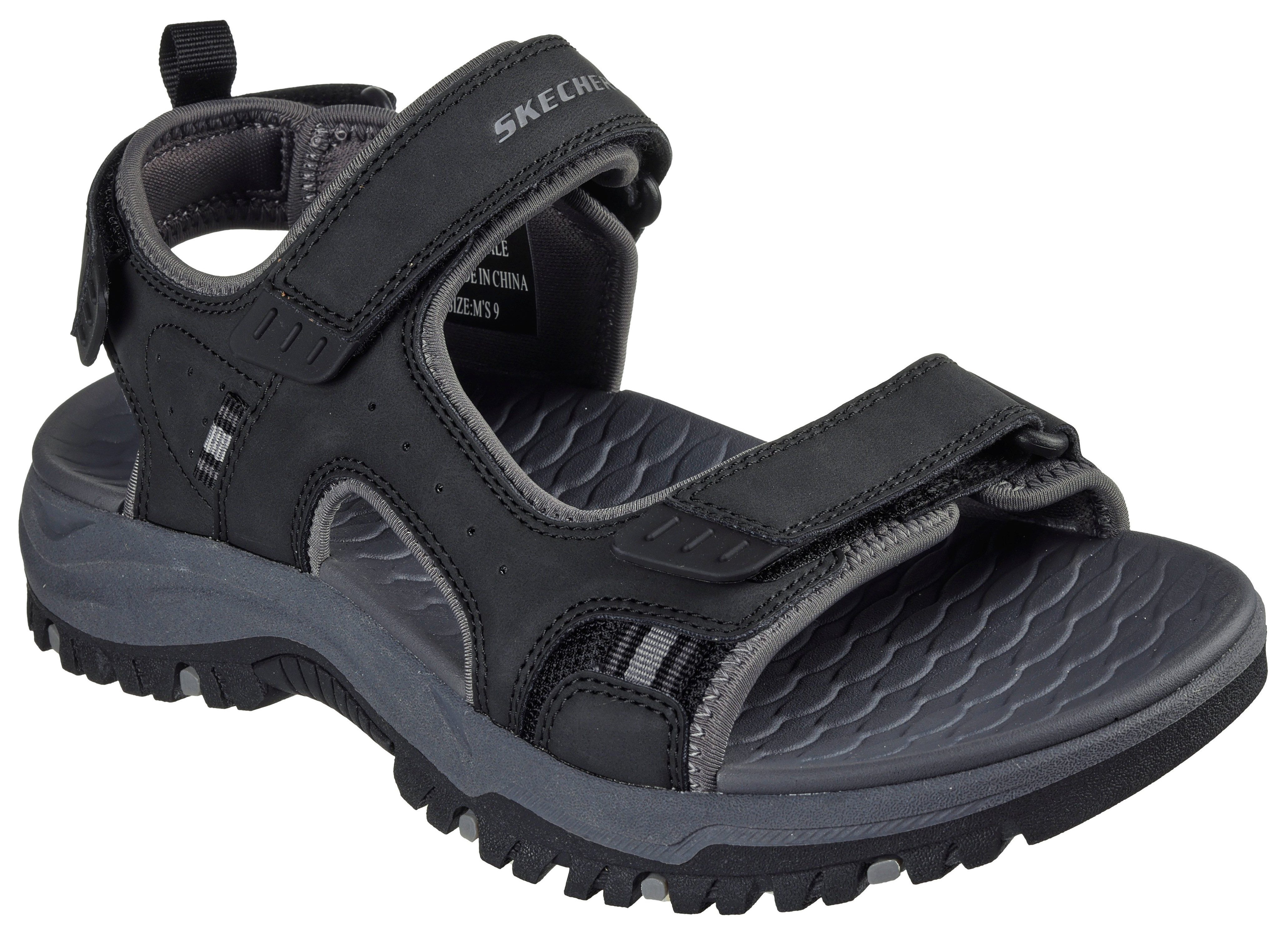 Skechers Sandalen PREWITT-RIGDON , trekking sandaal, outdoorsandaal met luxe foam uitrusting heren sandalen maat 48,5 zwart