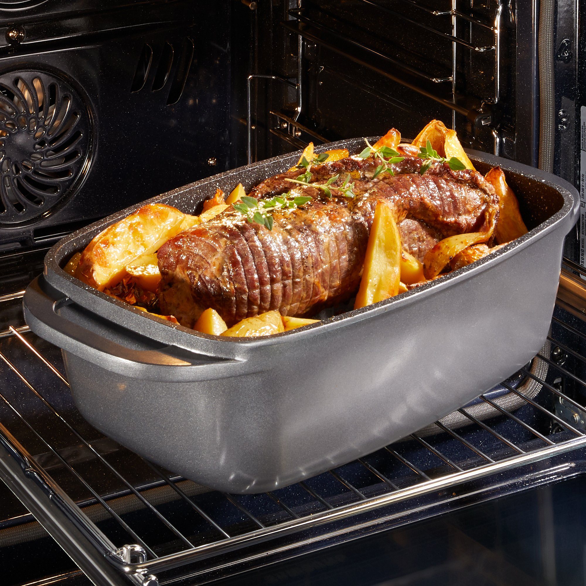 STONELINE Braadpan met aluminium schenkdeksel, inductie