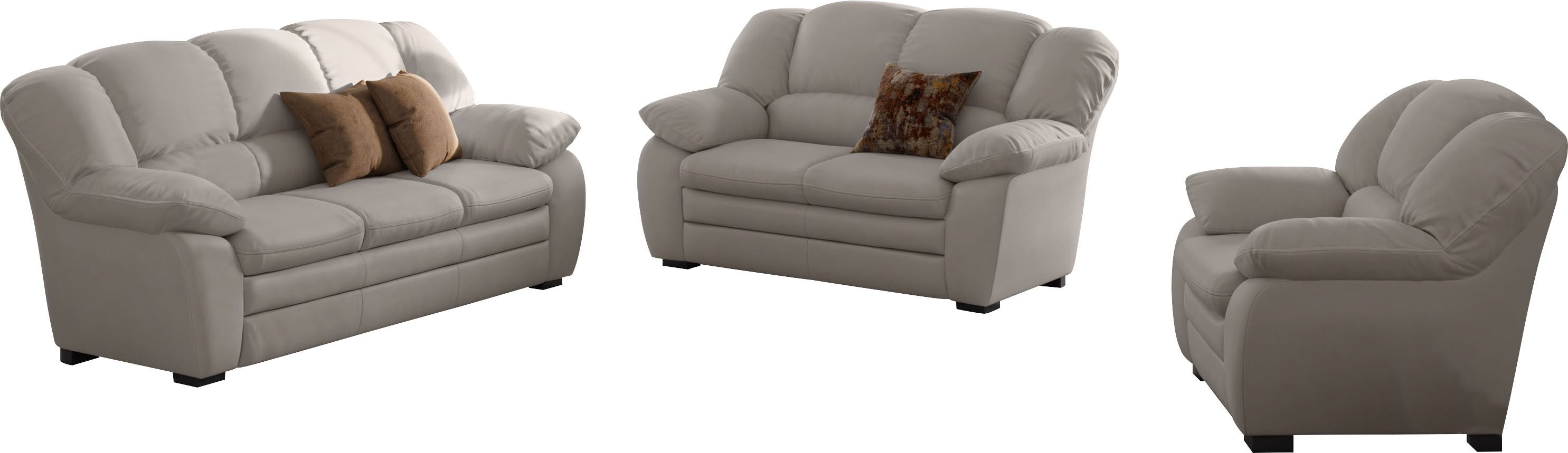 COTTA Zithoek Casino, bankset, 3-2-1 zitplaatsen, woonkamer set 3-delig, fauteuil, 2-zits, 2,5-zits, hoge rugleuning (set, 3-delig)