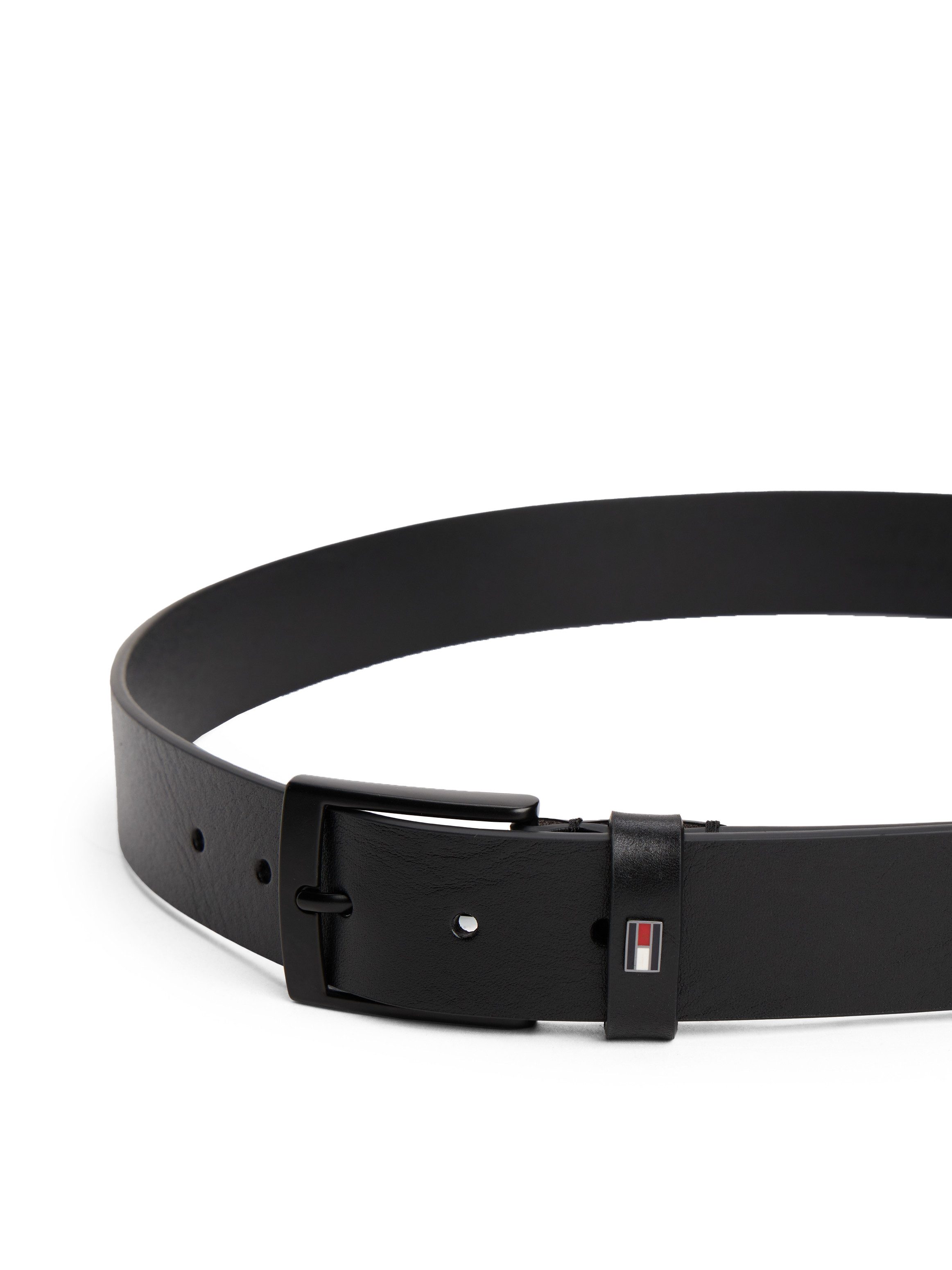 Tommy Hilfiger Leren riem ADAN 3.5 EXT Metalen logopatch, eenvoudige doornsluiting