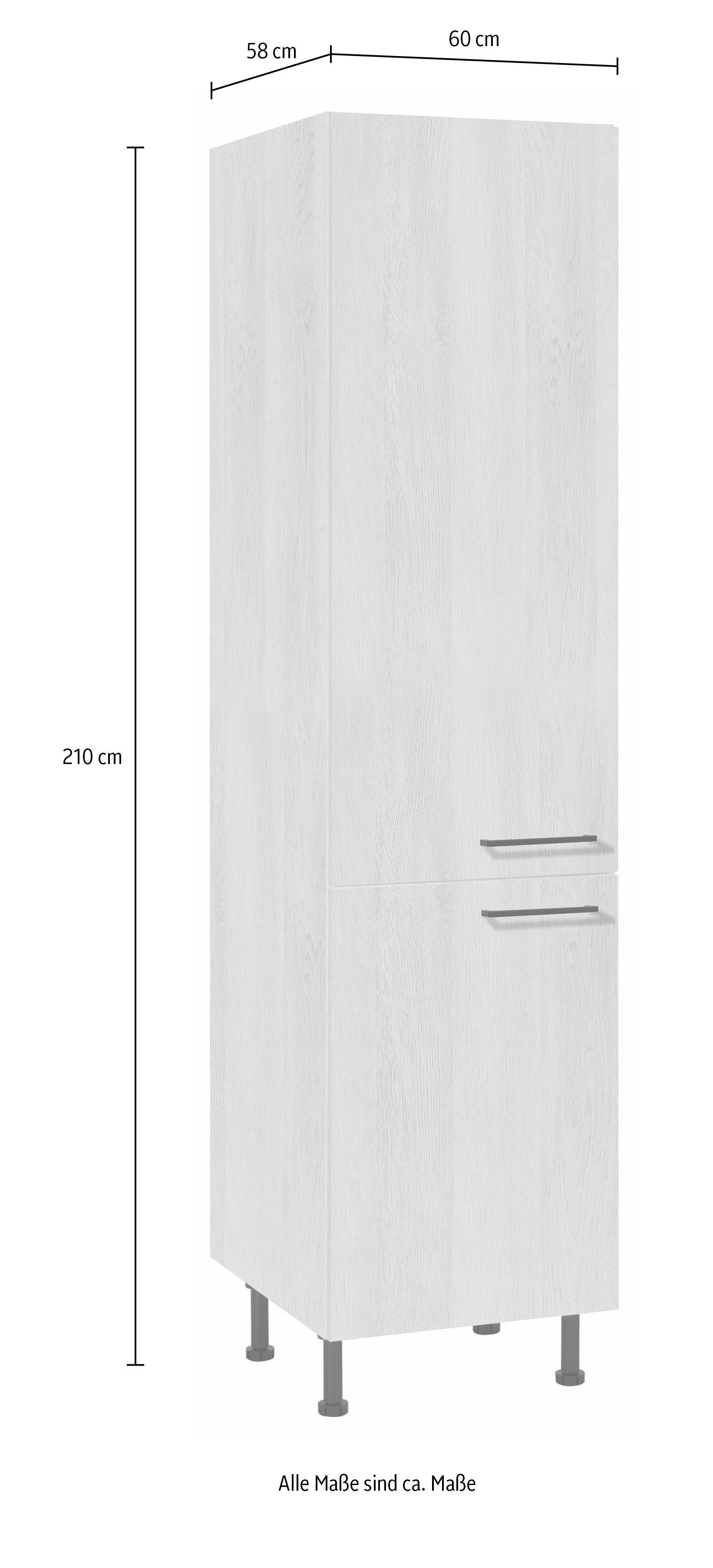 wiho Küchen Smalle kast Nisos 60 cm breed, in hoogte verstelbare poten