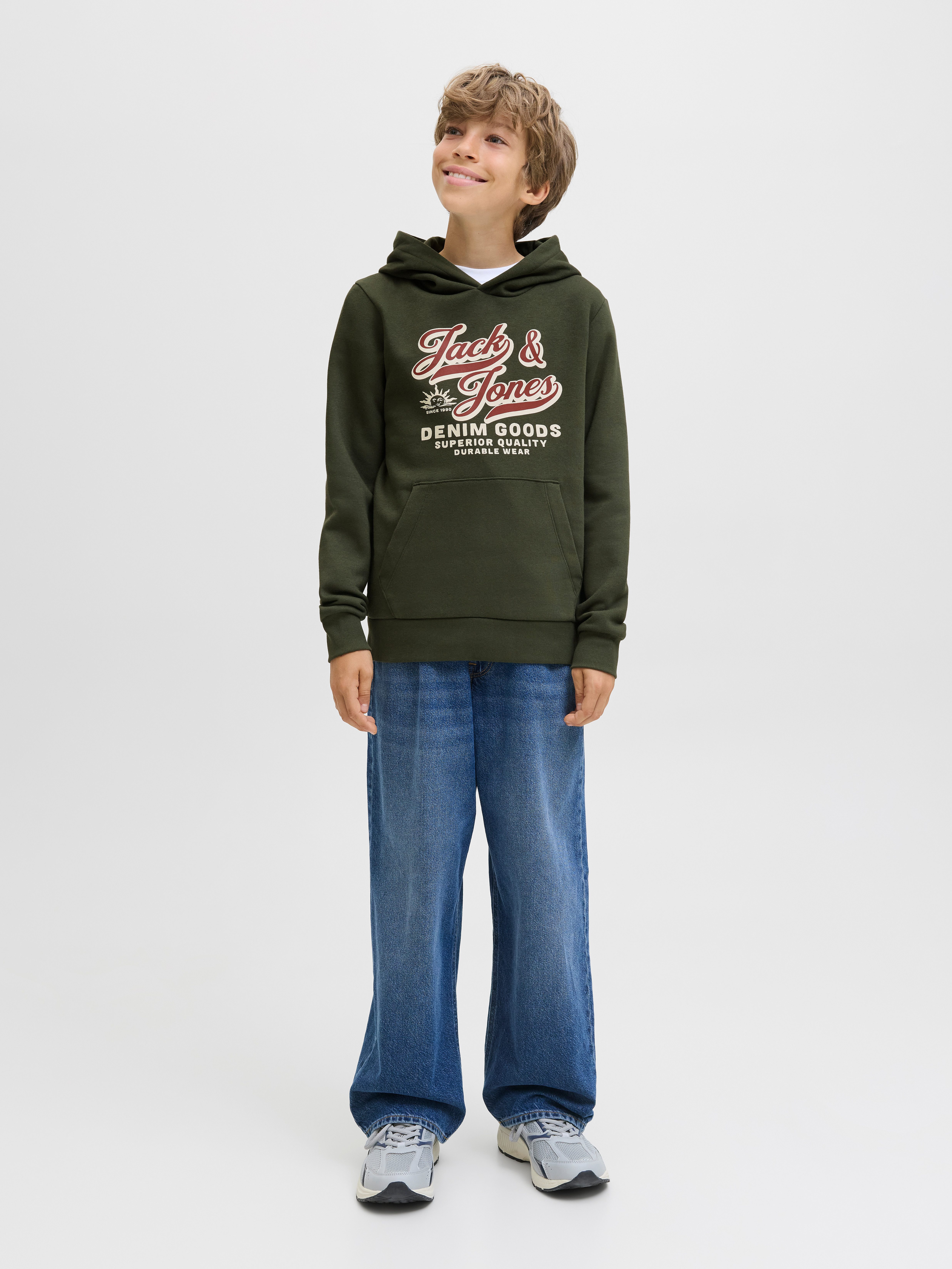 Jack & Jones Junior Hoodie JJELOGO SWEAT HOOD 2 COL AW25 NOOS JNR