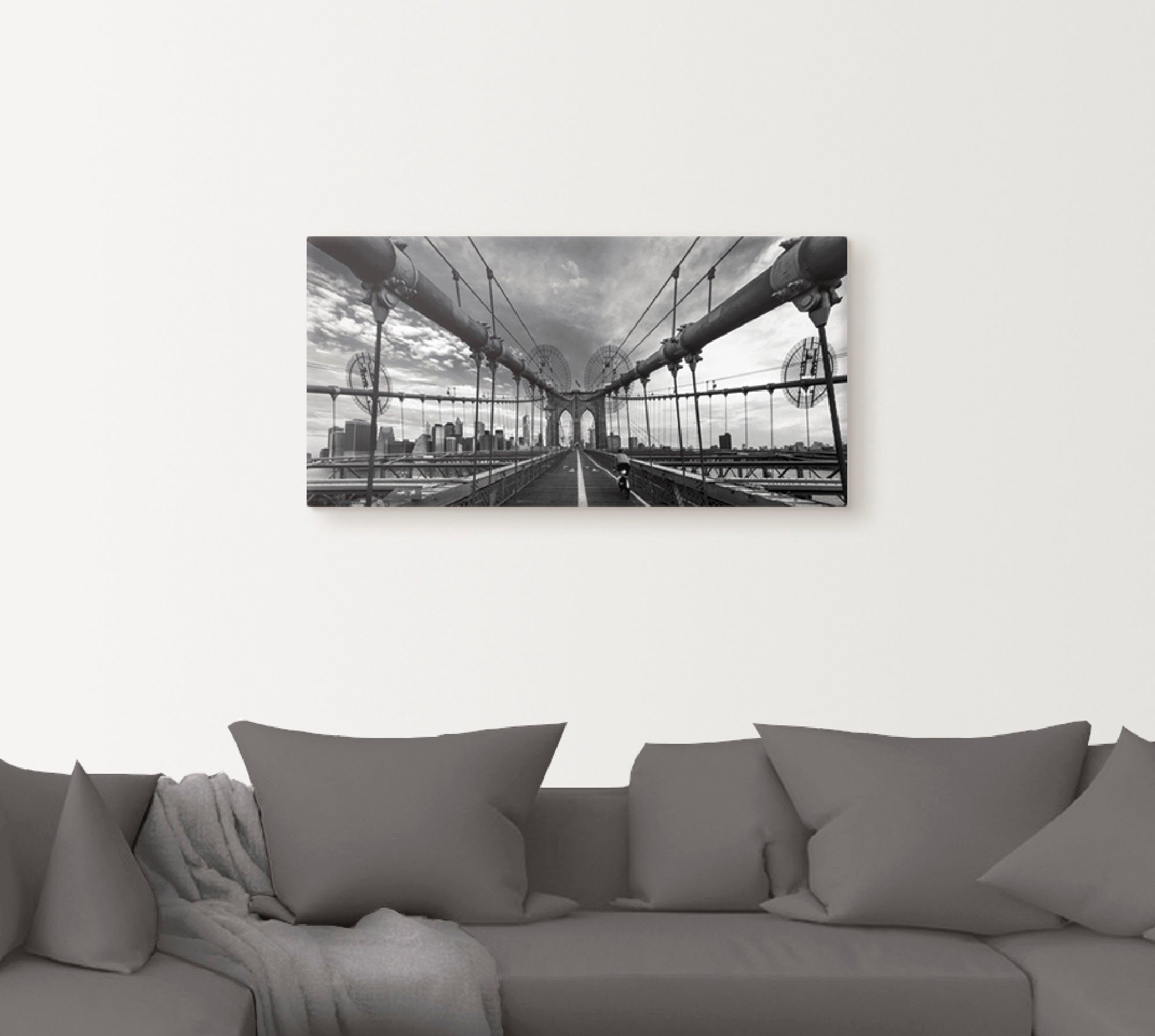 Artland Artprint Brooklyn Bridge New York III als artprint op linnen, poster in verschillende formaten maten