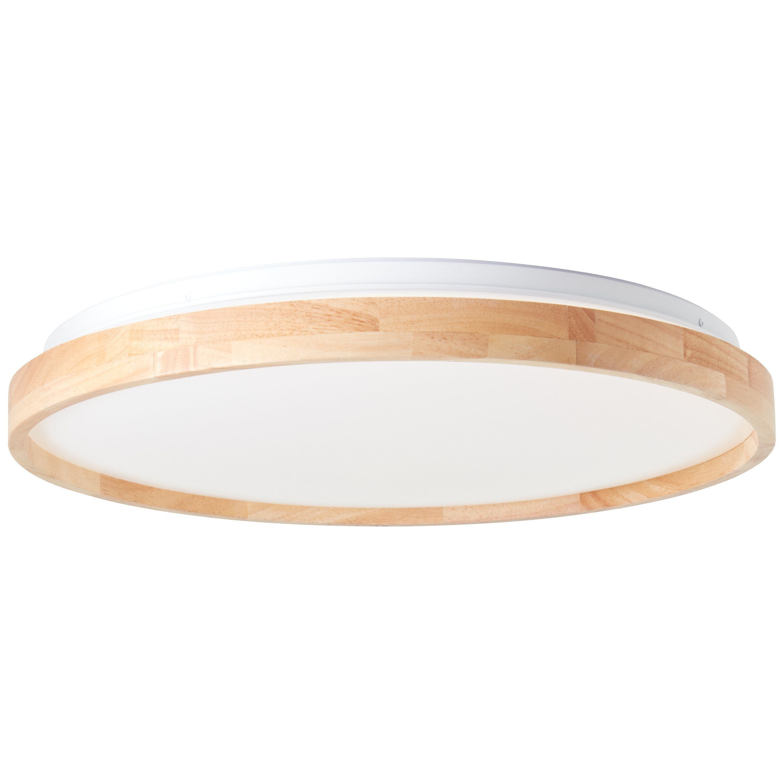 Brilliant Leuchten Led-plafondlamp Alson 3300 lm, ø 50 cm, metaal/hout/kunststof, licht hout/wit