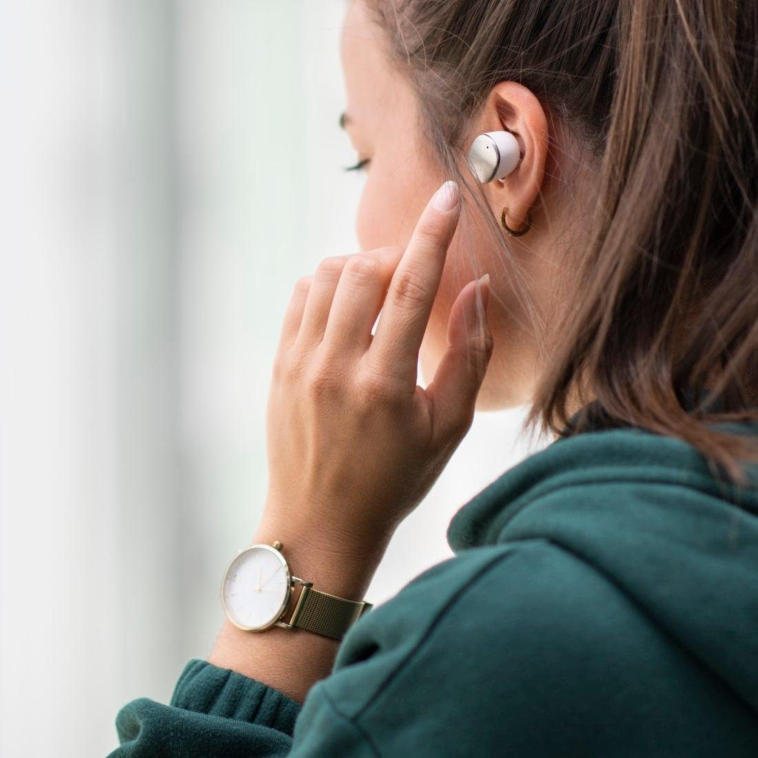 Hama Bluetooth-hoofdtelefoon Spirit pure True wireless, in-ear BT hoofdtelefoon draadloos Finger-Touch Sensor, volumeregeling, antwoordknop, stembediening