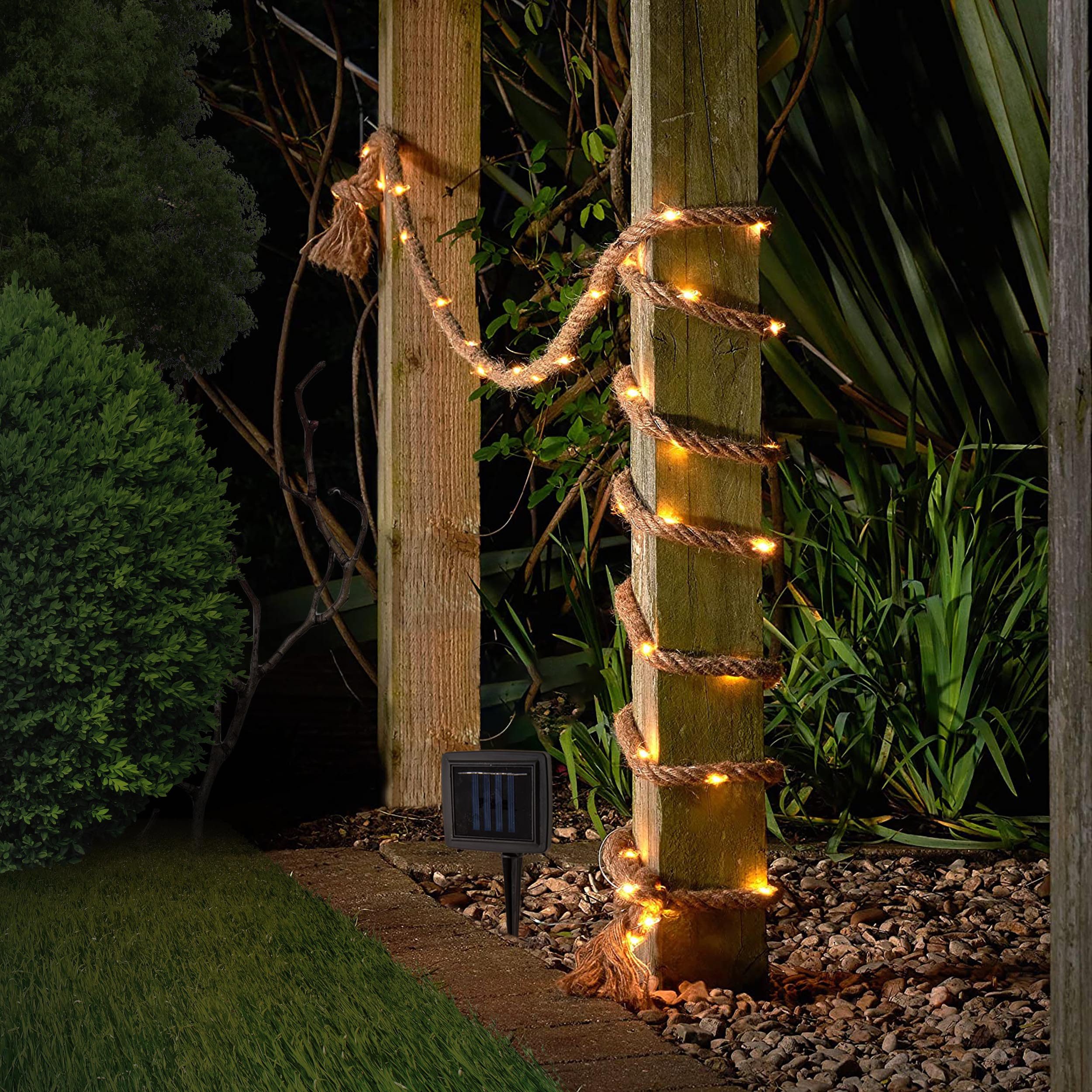 näve Led-solarlamp Solar-lichtslinger "CANAMO" Inclusief schemerschakelaar(1 stuk)