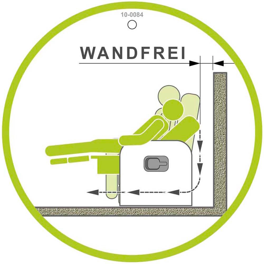 Jockenhöfer Gruppe Fauteuil Cleveland met ligfunctie door halfautomatische relaxfunctie, vering