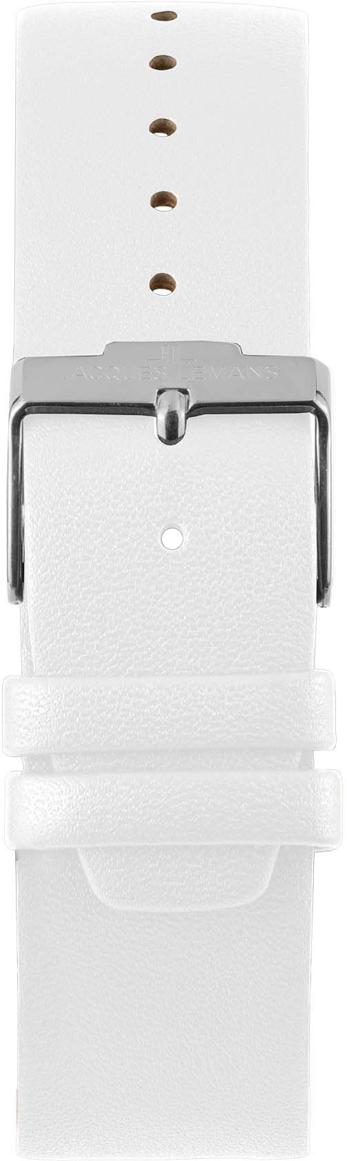 Jacques Lemans Kwartshorloge Monaco, 42-9B Polshorloge, dameshorloge, crystexglas, leren armband