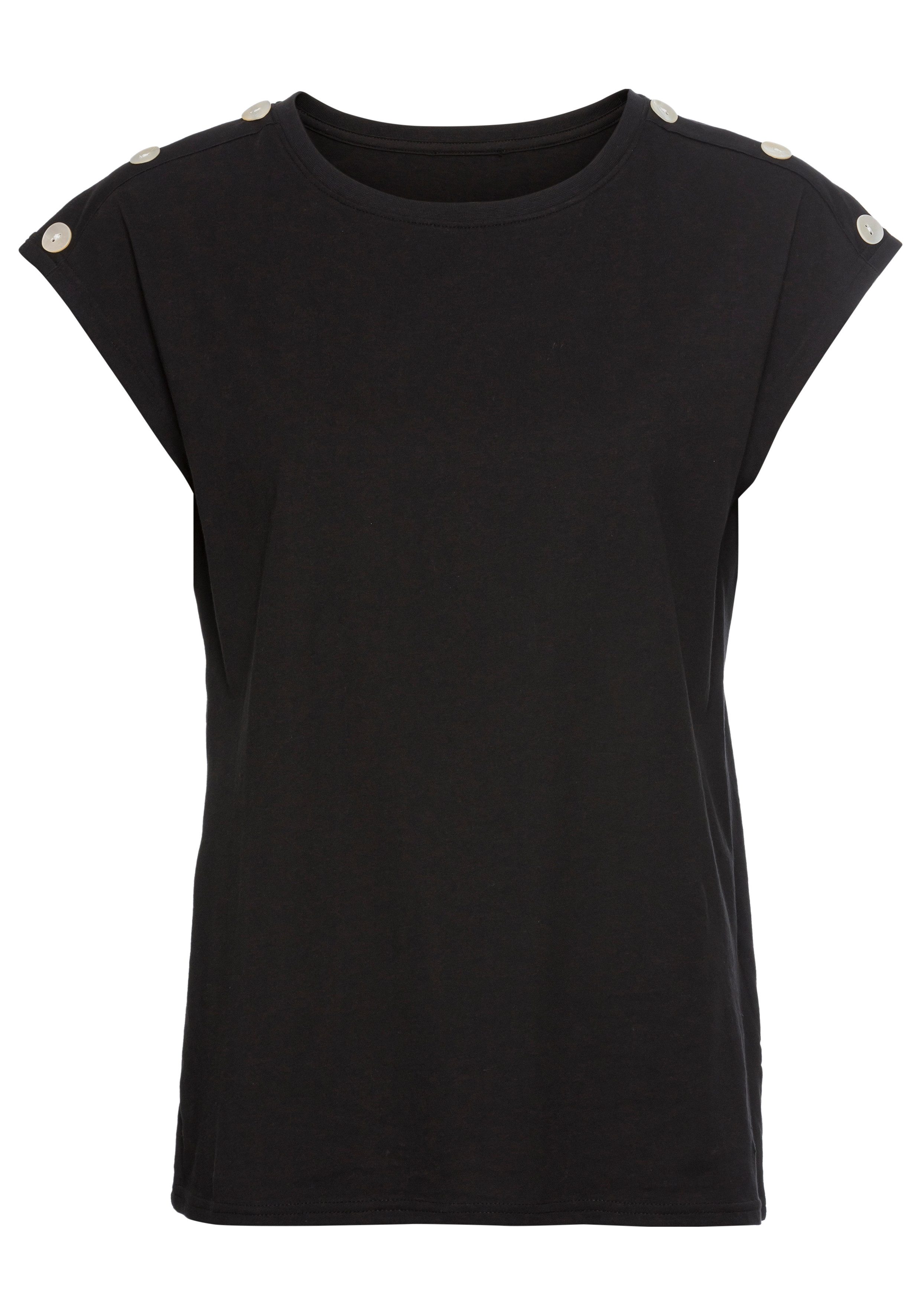 Laura Scott T-shirt met decoratieve knopen