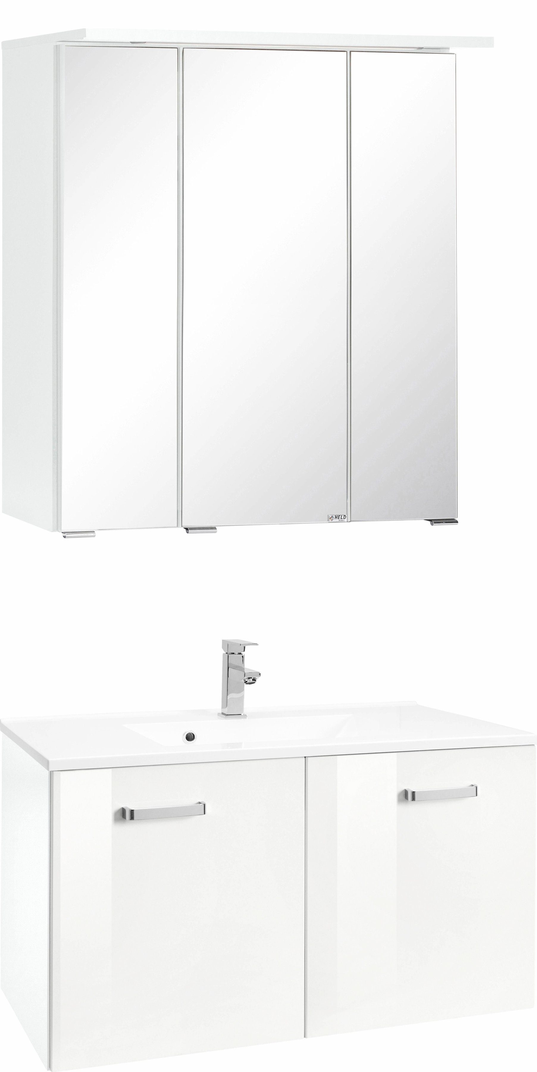 welltime Badkamerserie Ravenna Breedte 60 cm (2-delig) badmeubelsets wit