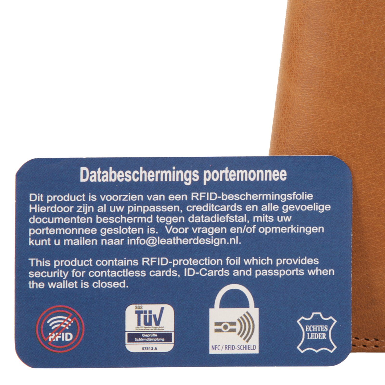 Cluty Portemonnee echt leder