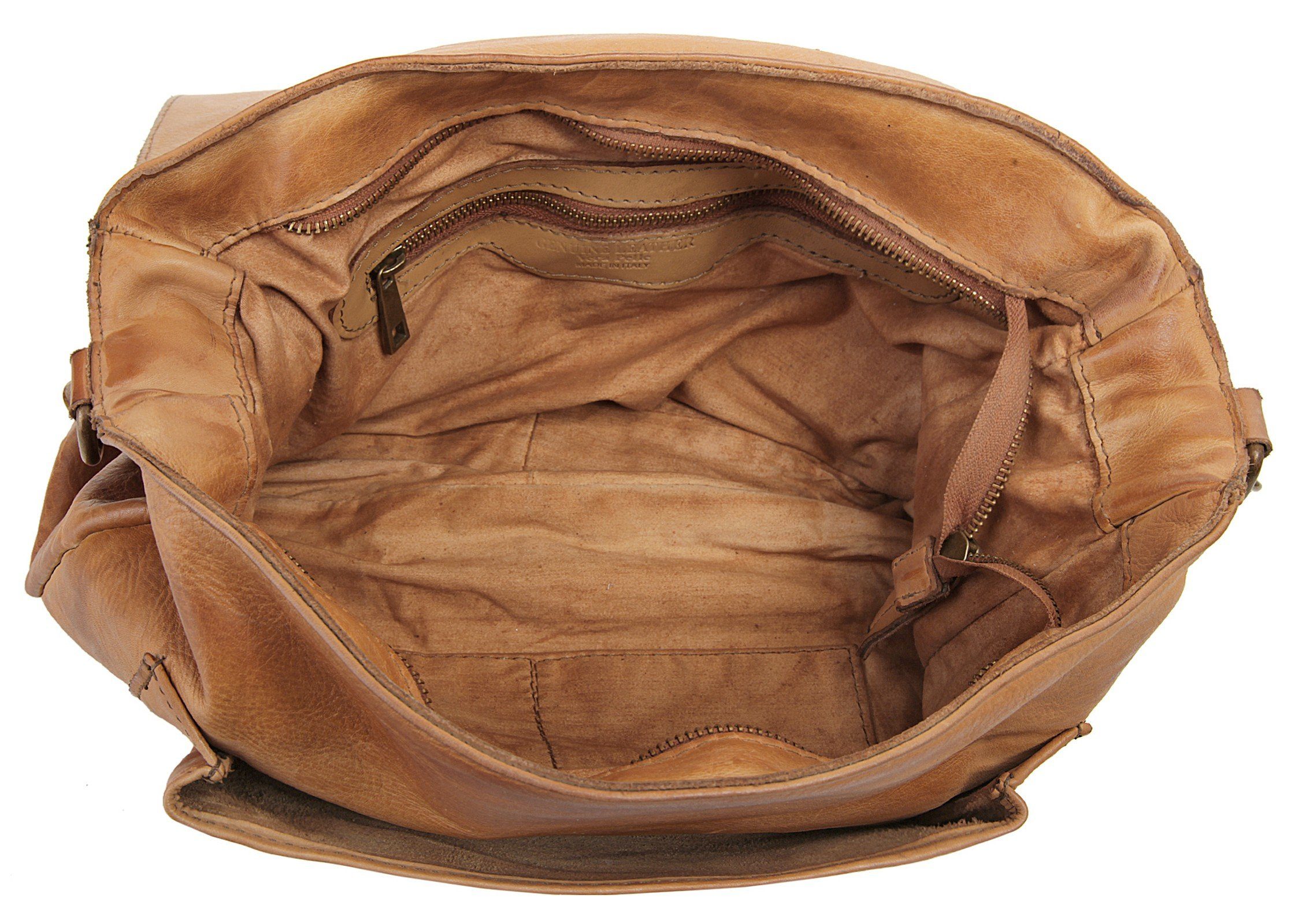 Samantha Look Schoudertas Tas echt leer, made in italy
