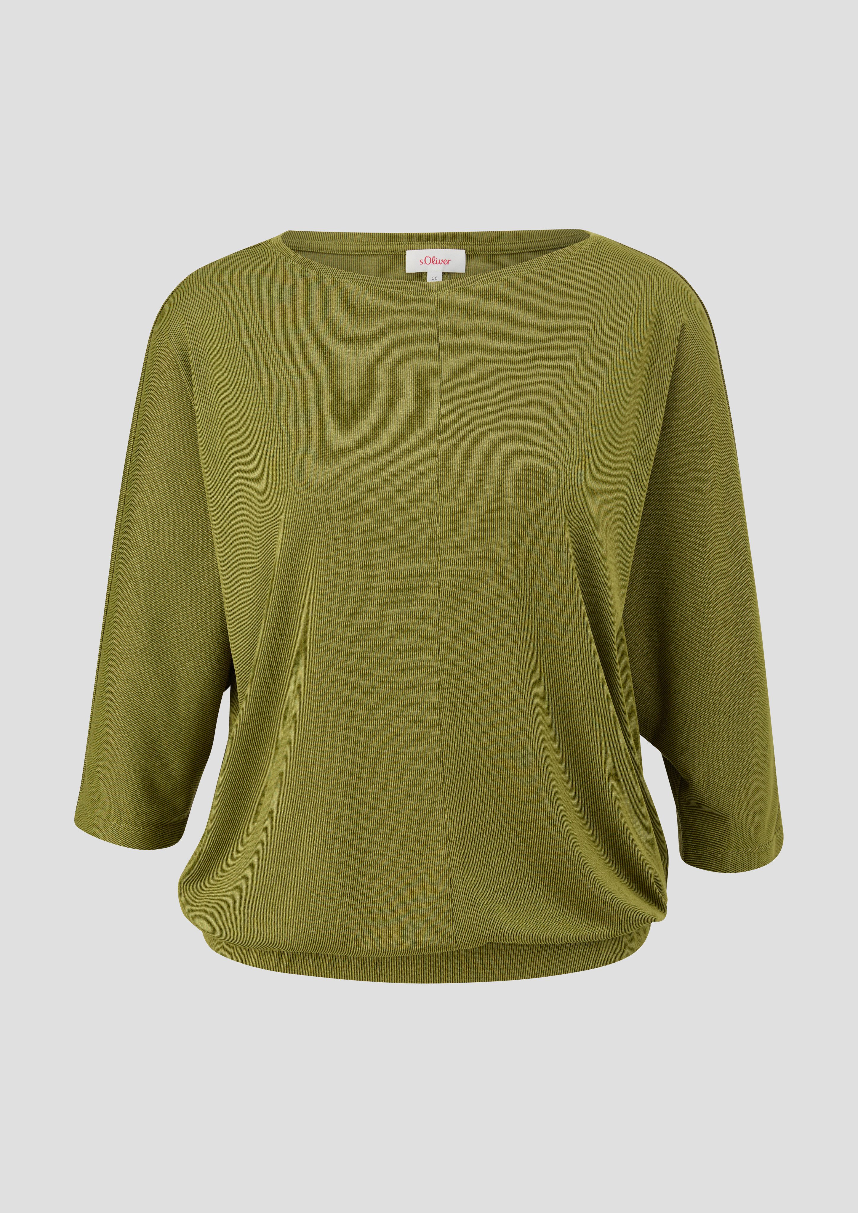 s.Oliver Shirt met 3/4 mouwen met ronde hals