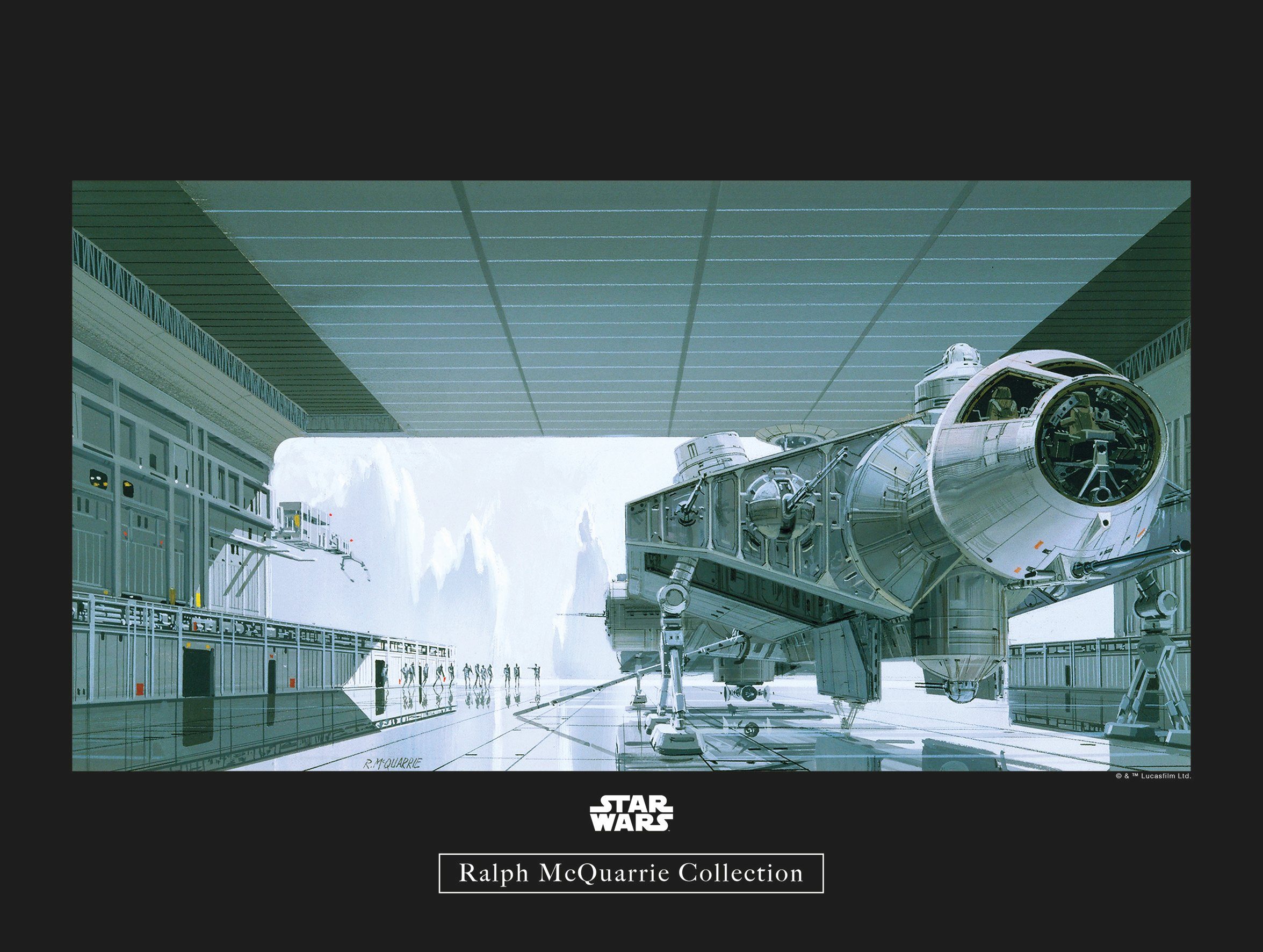 Komar wanddecoratie Star Wars Classic RMQ Hangar Shuttle, zonder lijst