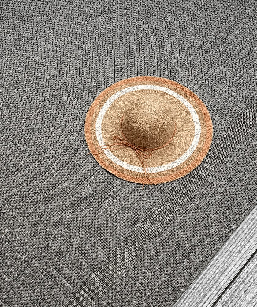 The carpet Vloerkleed Mistra round moderne robuuste binnen- en buitenkleed