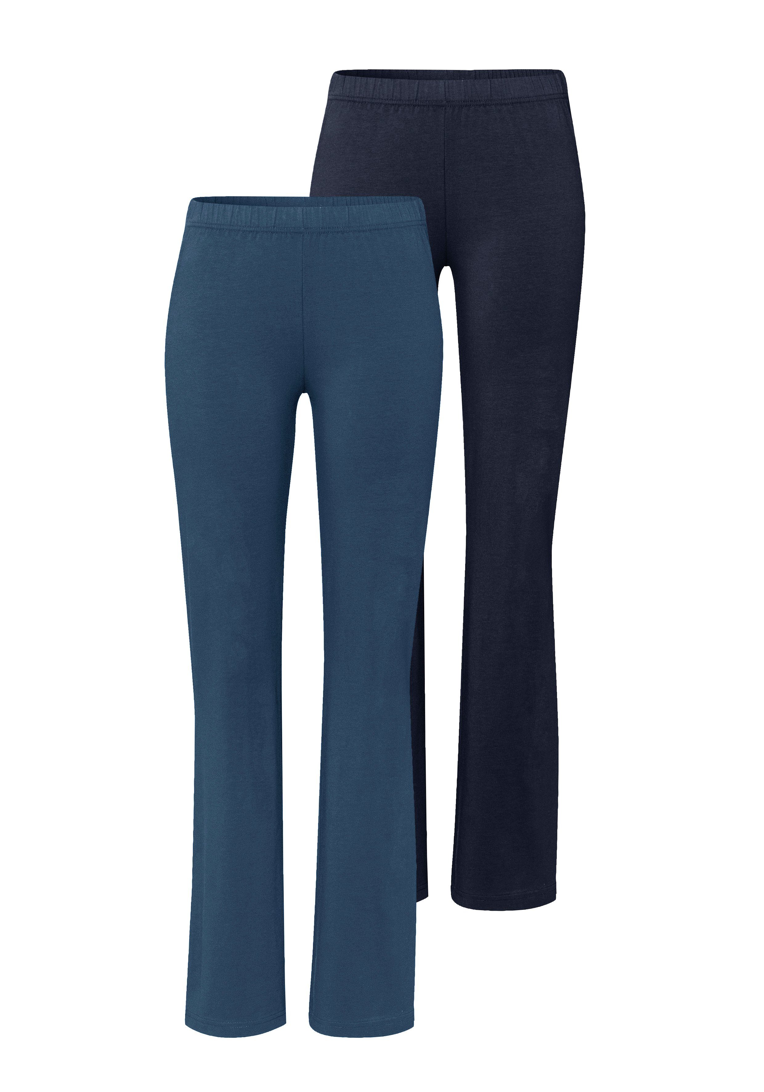 vivance active Jazzpants met licht uitlopende pijpen, loungewear (2-delig, Set van 2)