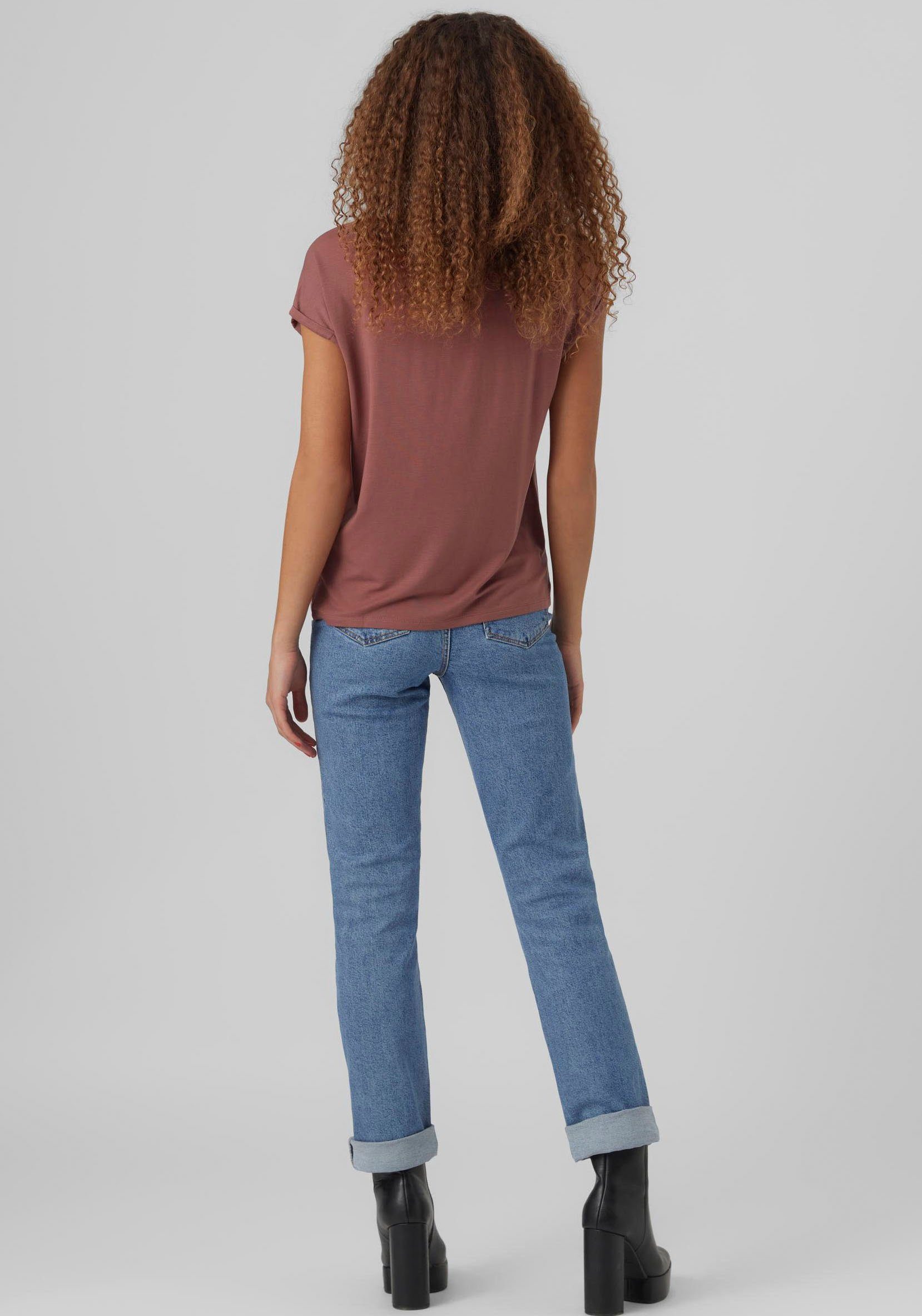 Vero Moda Shirt met ronde hals VMAVA PLAIN SS TOP GAJRS NOOS