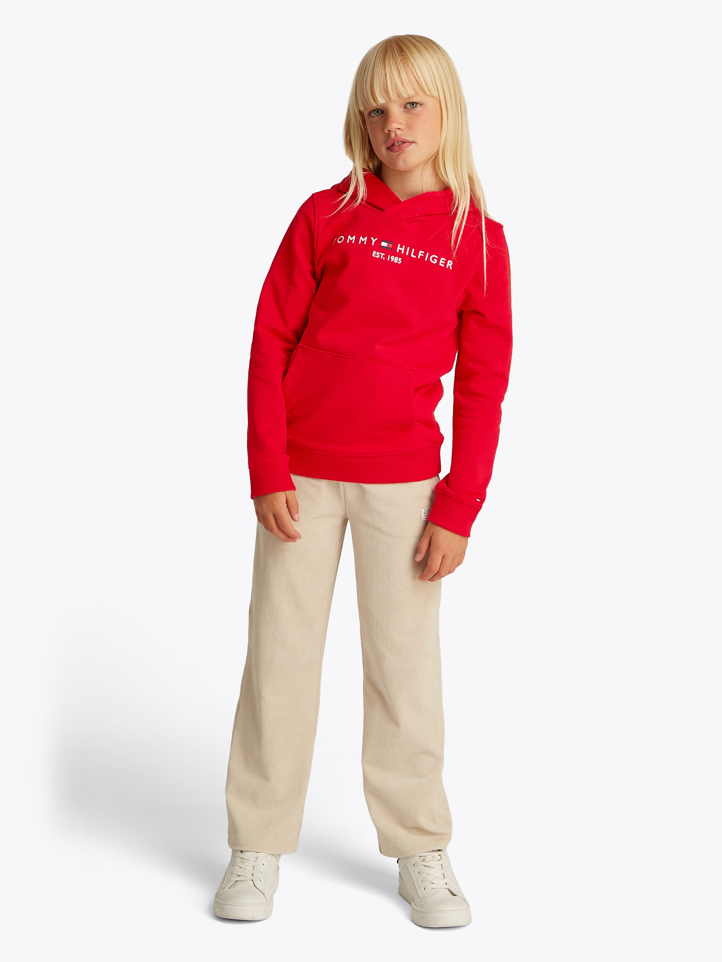 Tommy Hilfiger Hoodie U ESSENTIAL HOODIE met logo-borduurwerk en tekst