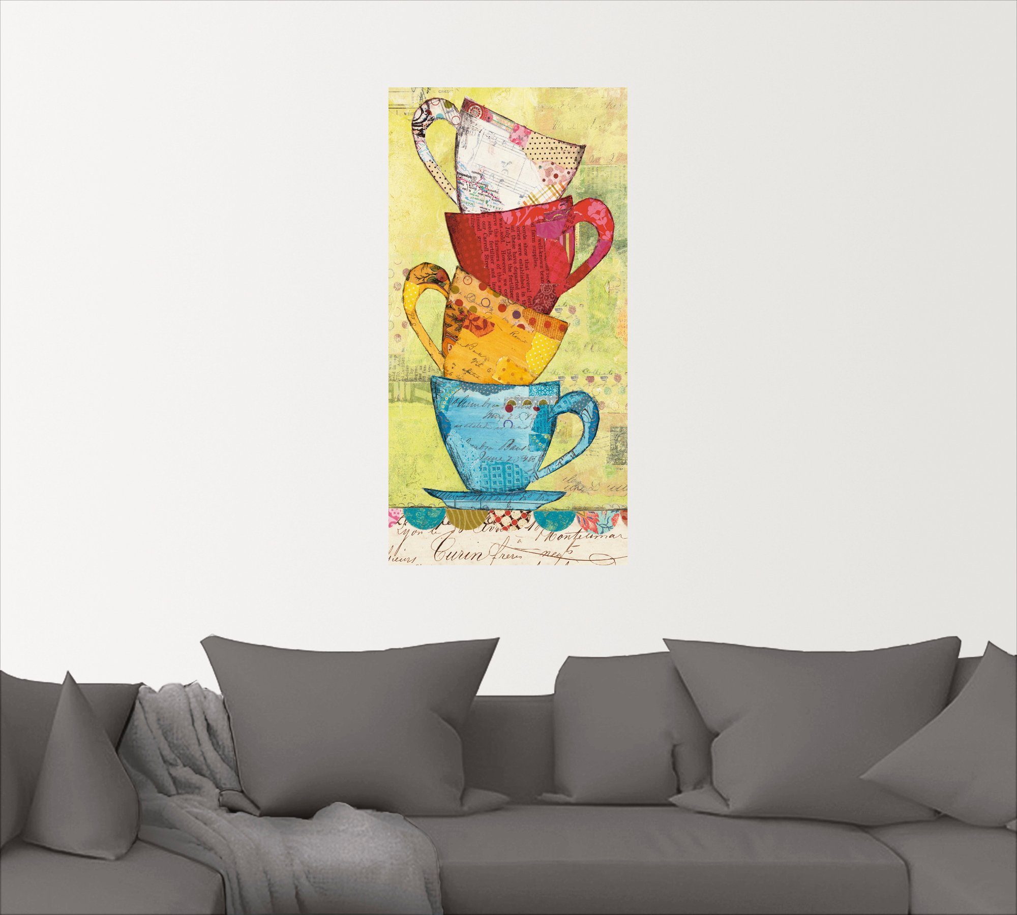 Artland Artprint Kom voor koffie als artprint op linnen, poster, muursticker in verschillende maten