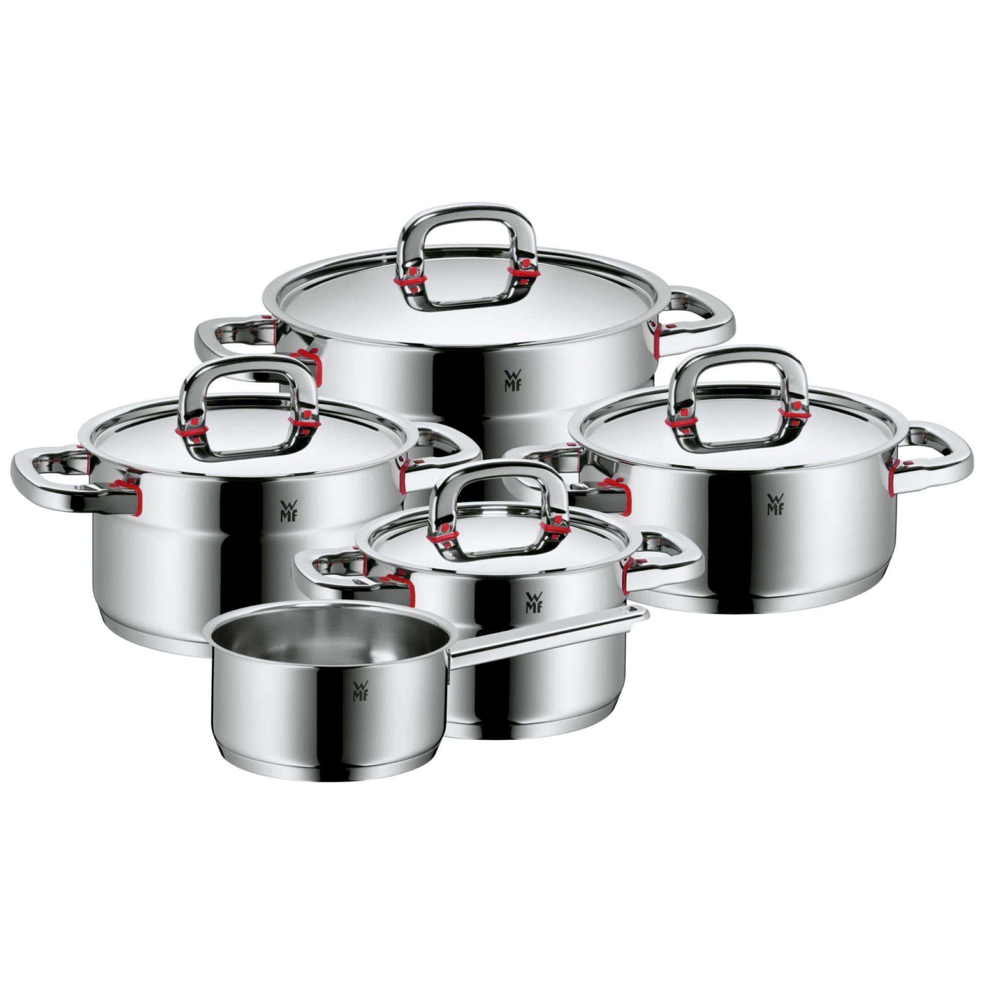 WMF Pannenset Premium One Inductiepannen set, binnenschaalverdeling, geschikt voor alle...