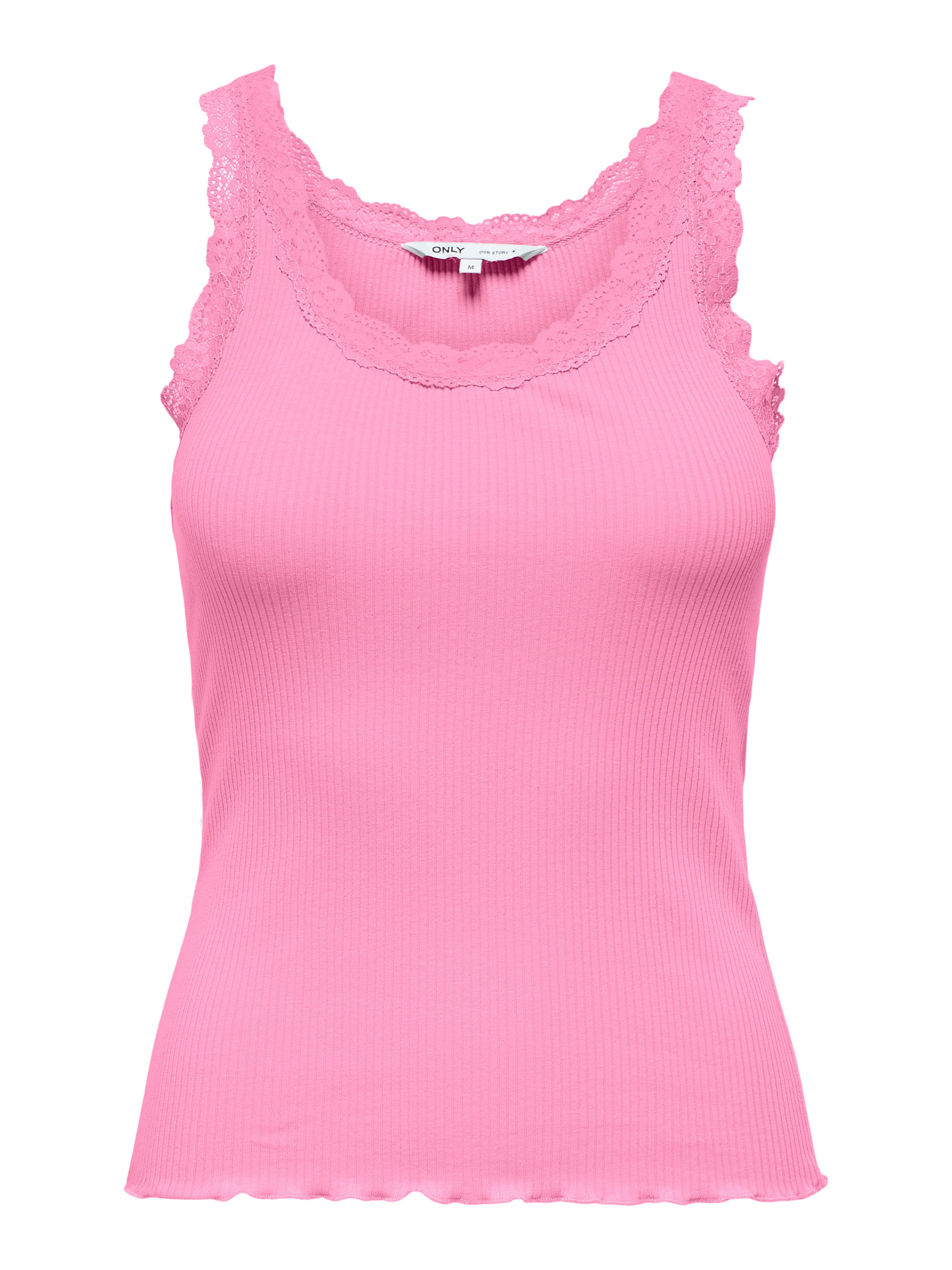 Only Tanktop ONLSARA SHARAI LACE TANK TOP JRS NOOS dames tanktops maat M (38) roze