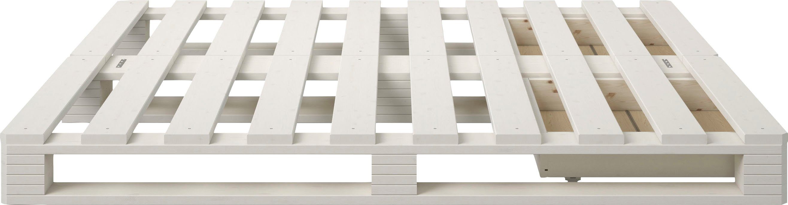 Home affaire Palletbed "ALASCO" BESTSELLER! Met lade gecertificeerd massief hout, uit te breiden tot tweepersoons- of familiebed