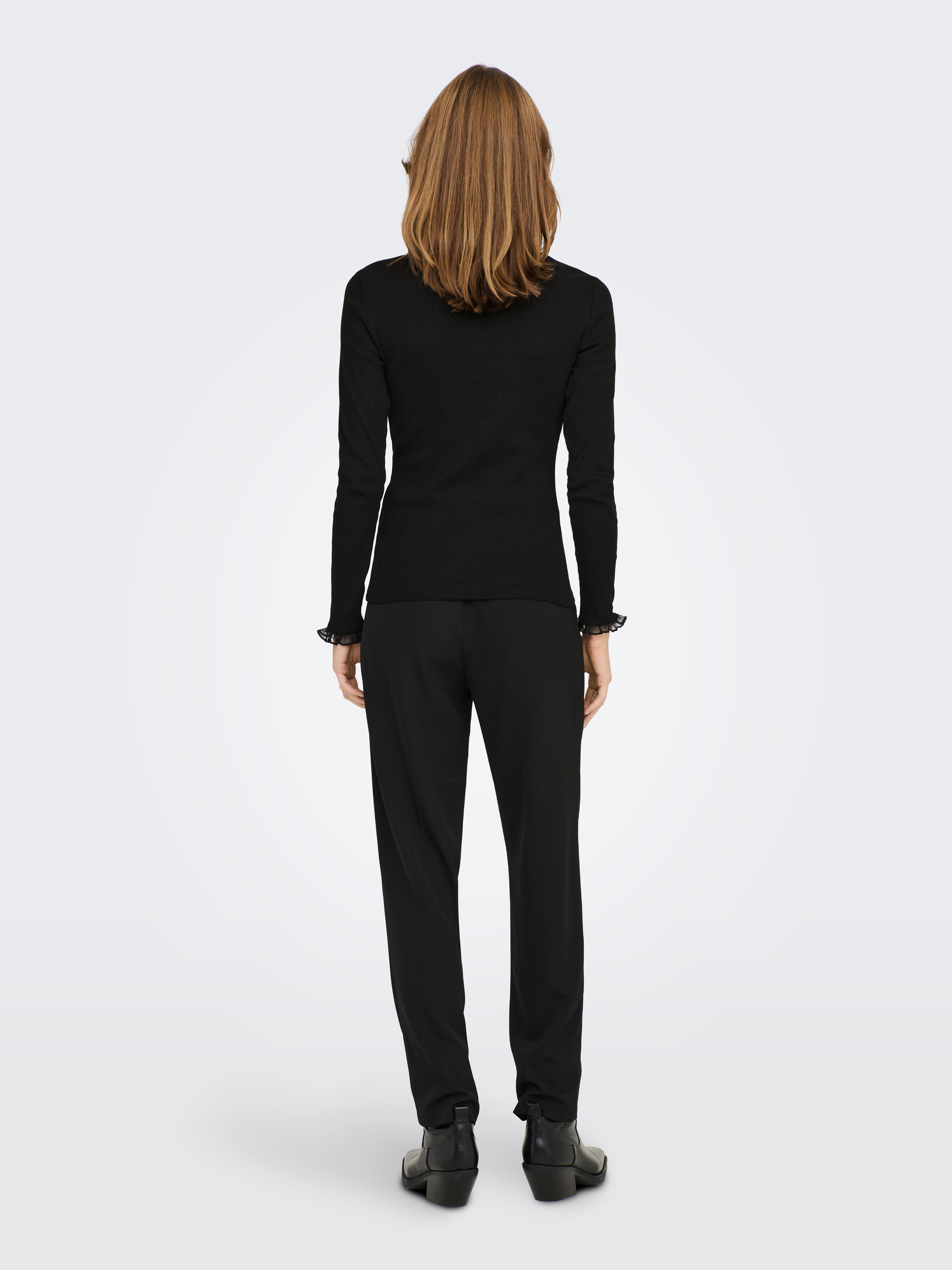 Only Shirt met lange mouwen ONLLESLIE L/S LACE MIX TOP JRS