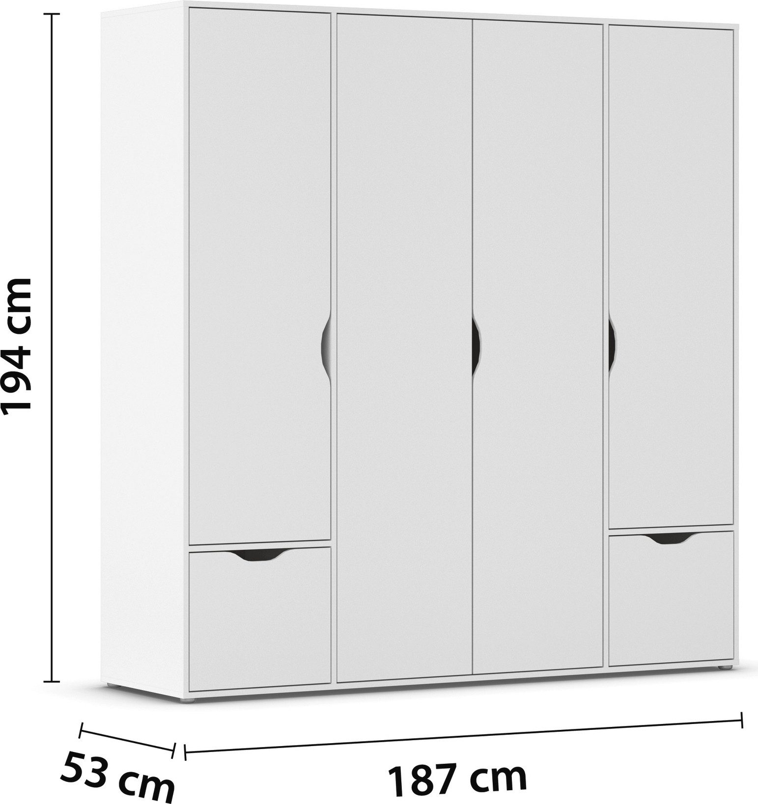 rauch Draaideurkast Kledingkast Kast Garderobe Wasmand NARAI met Laden Greefaansluitingen voor een greeploze look TOPSELLER MADE IN GERMANY