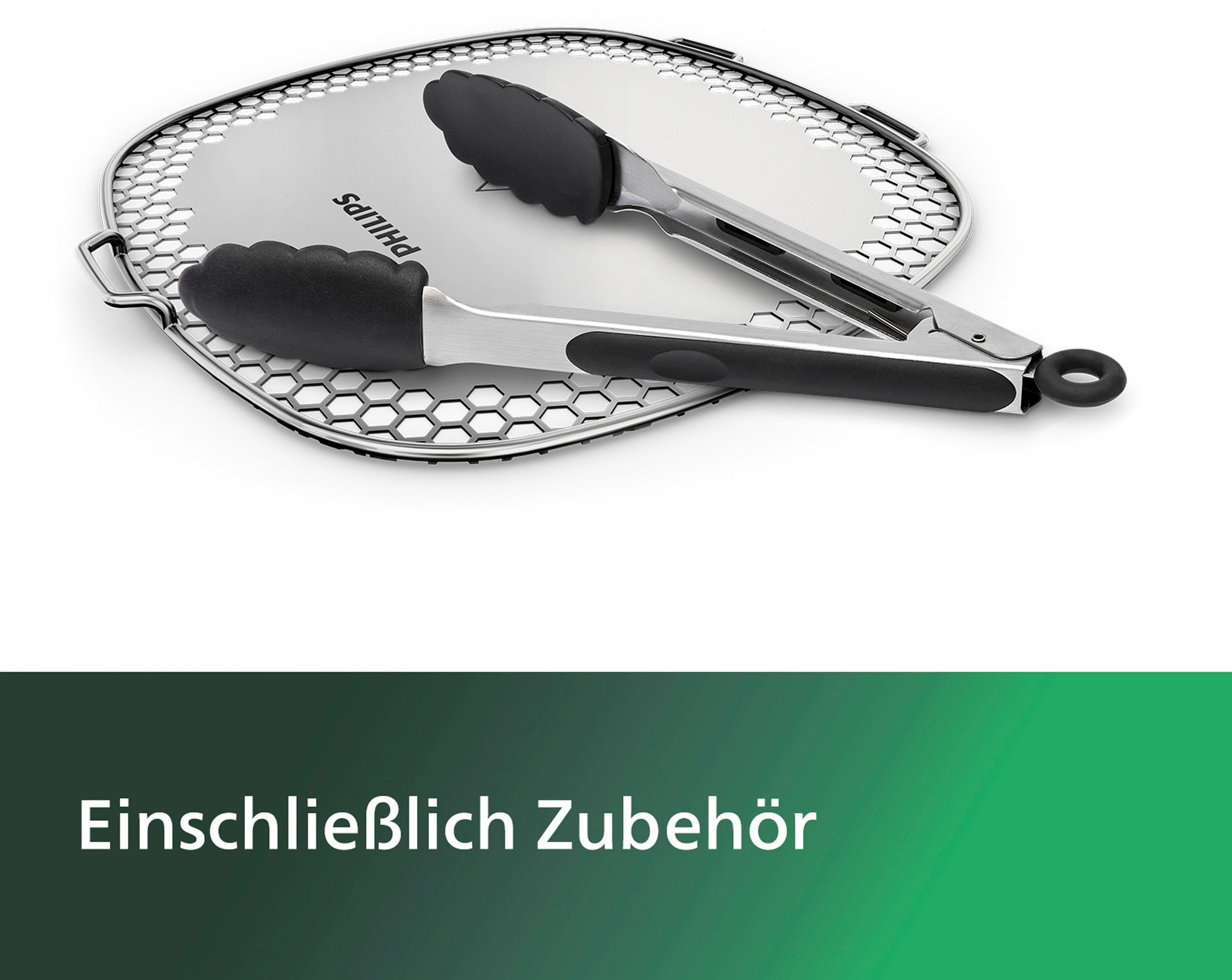 Philips Grillpan-inzet HD9954/01 Snack Profi-Kit Snackdeksel + tang voor Airfryer XXL HD96XX, HD97XX, HD98XX (3-delig)