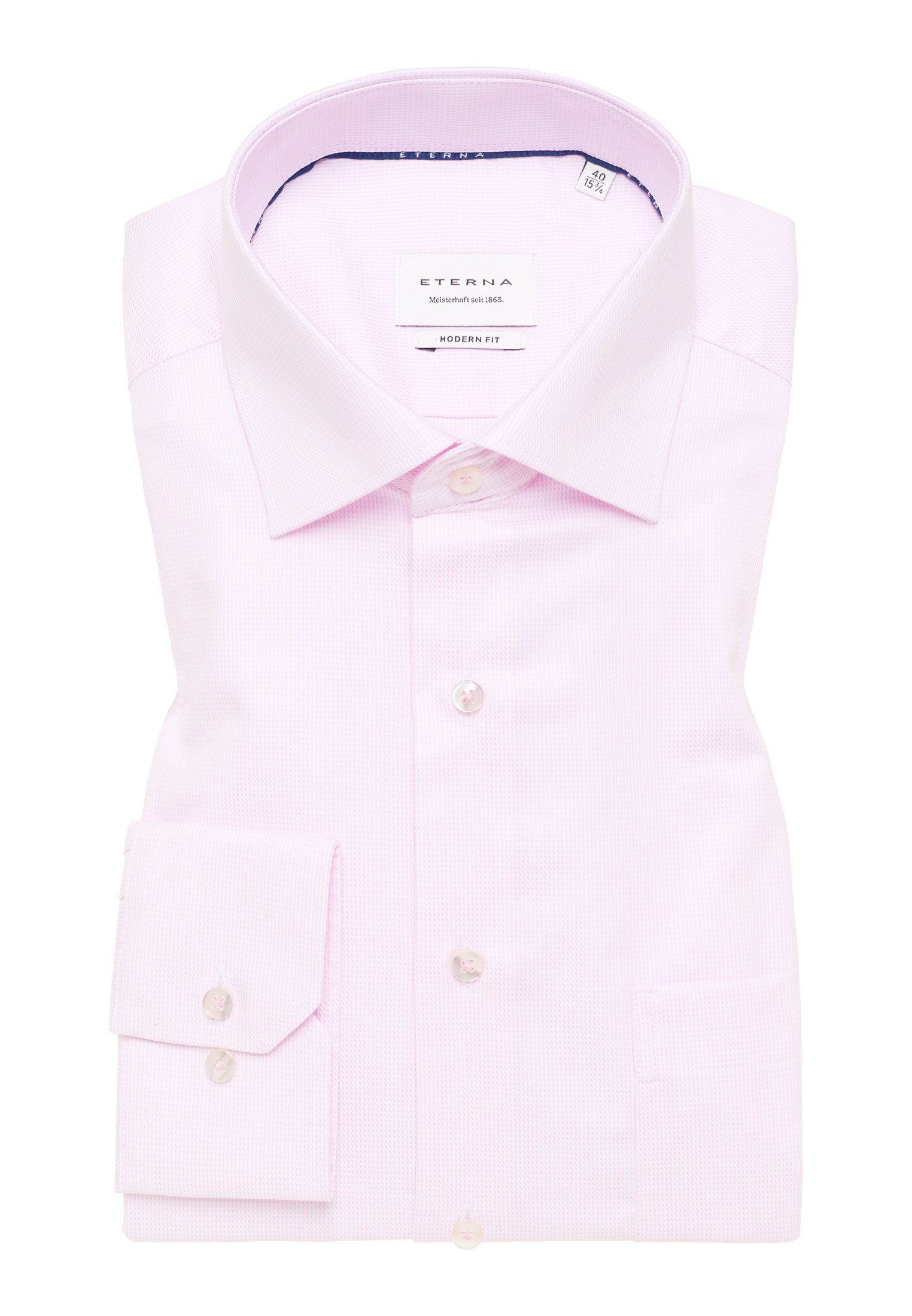 Eterna Overhemd met lange mouwen MODERN FIT NON IRON (strijkvrij)