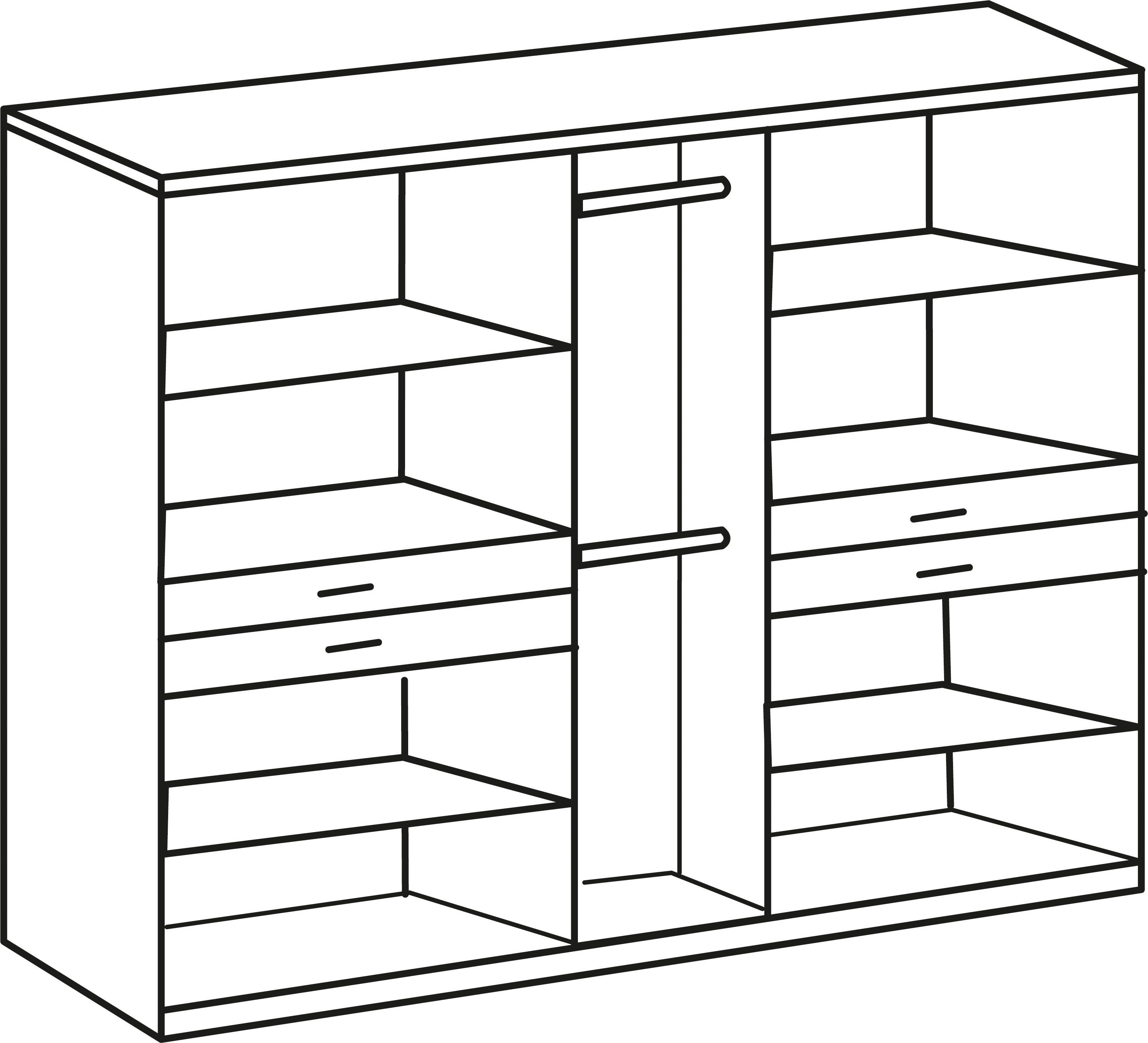 Wimex Kledingkast Taiga kledingkast met spiegel OTTOs Choice besteller met lades op comfortabele hoogte, garderobe slaapkamerkast