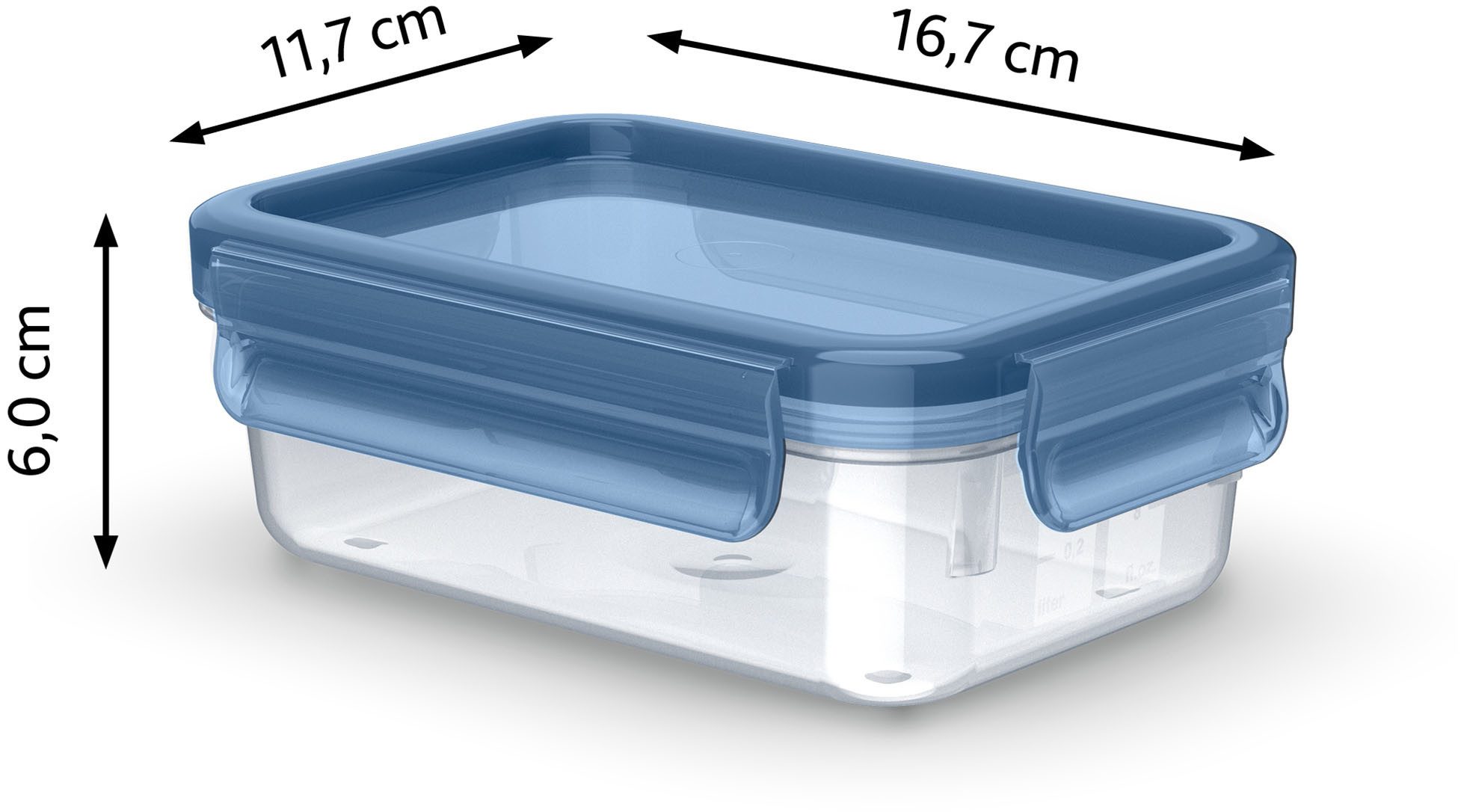 Emsa Vershoudtrommel Clip & Close Eco 0,55 l, rechthoekig, eco-design, dicht, hygiënisch, vaatwasserbestendig (2-delig)