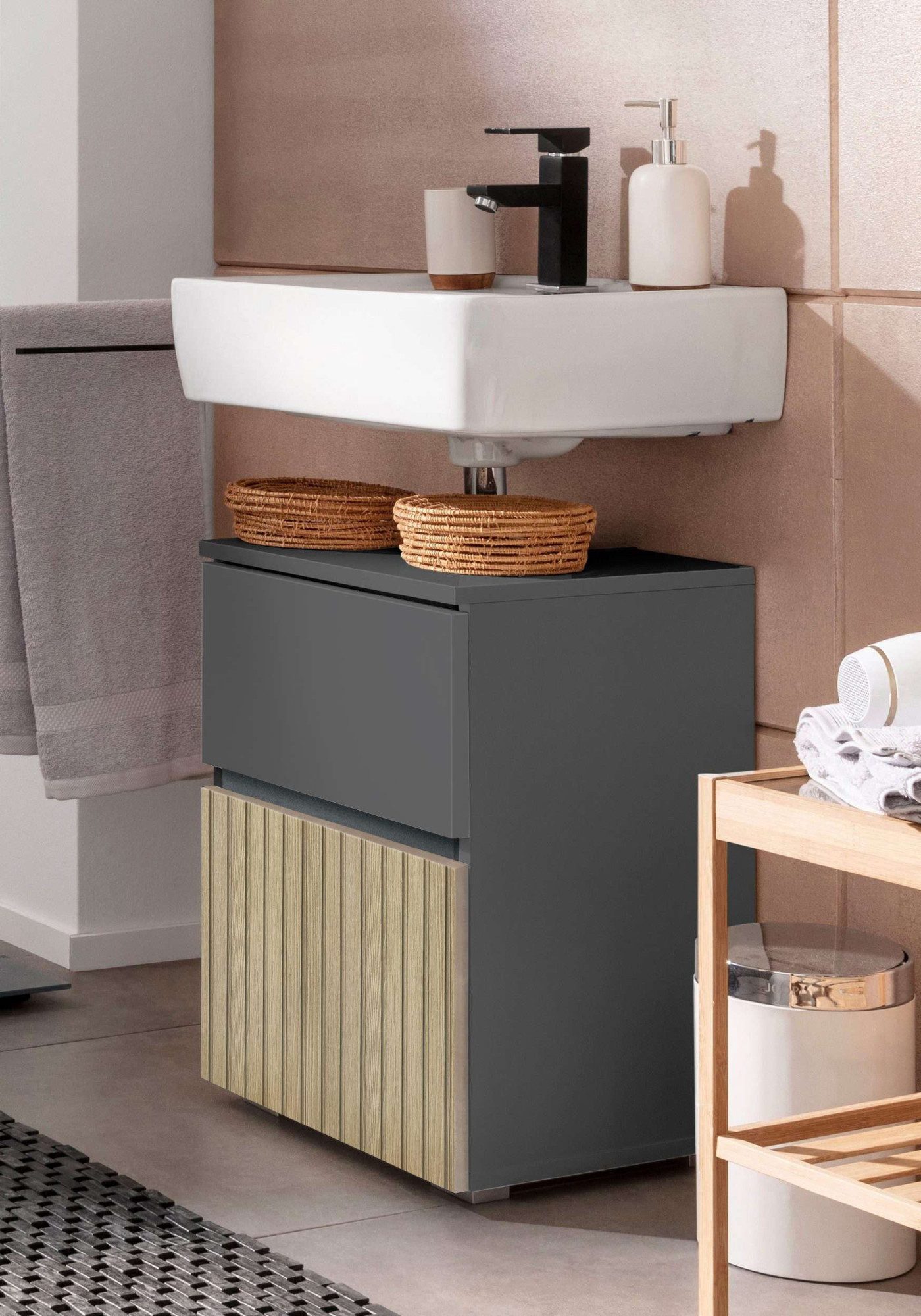 Home affaire Wastafelonderkast Wisla Siphonaansluiting, breedte 40 cm, hoogte 55 cm