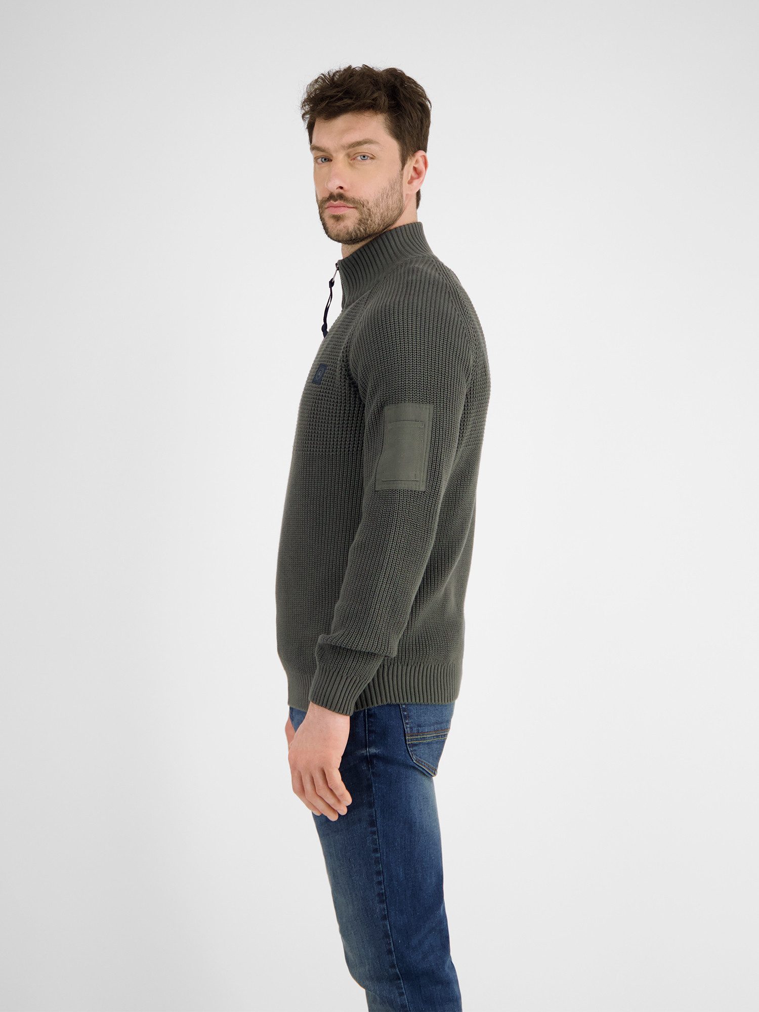 Lerros Schipperstrui LERROS Heren gebreide troyer, grof geribbeld