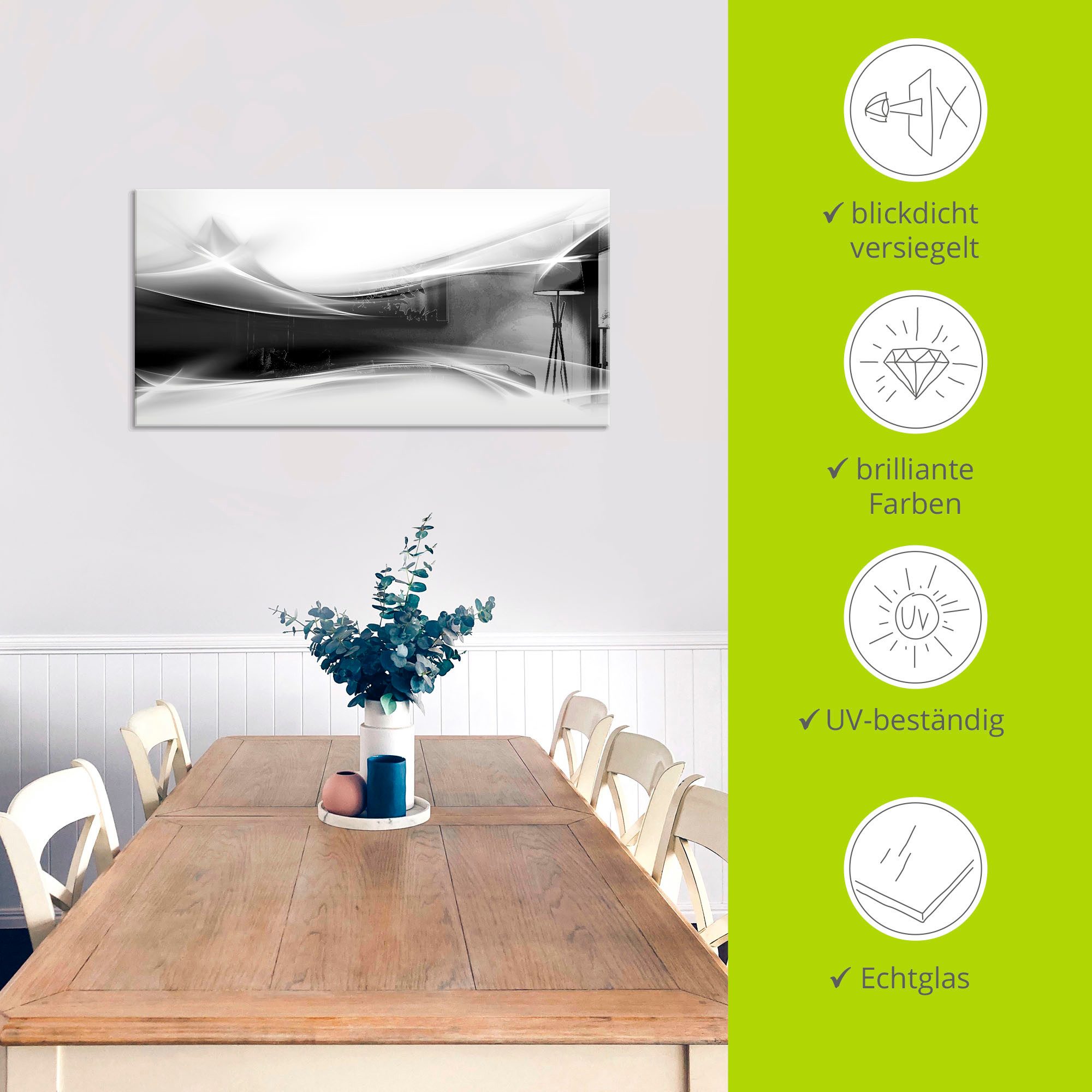 Artland Print op glas Creatief element in verschillende maten