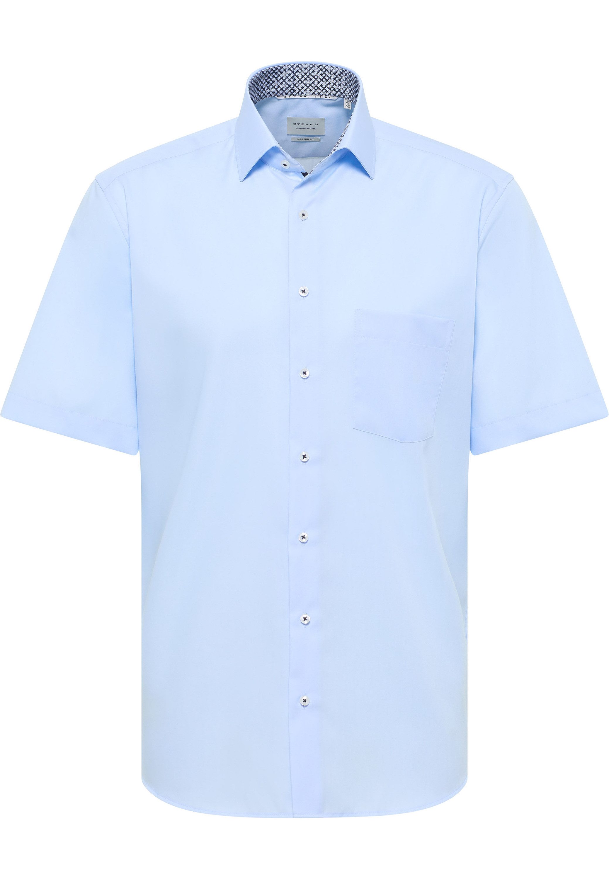 Eterna Overhemd met korte mouwen MODERN FIT NON IRON (strijkvrij)