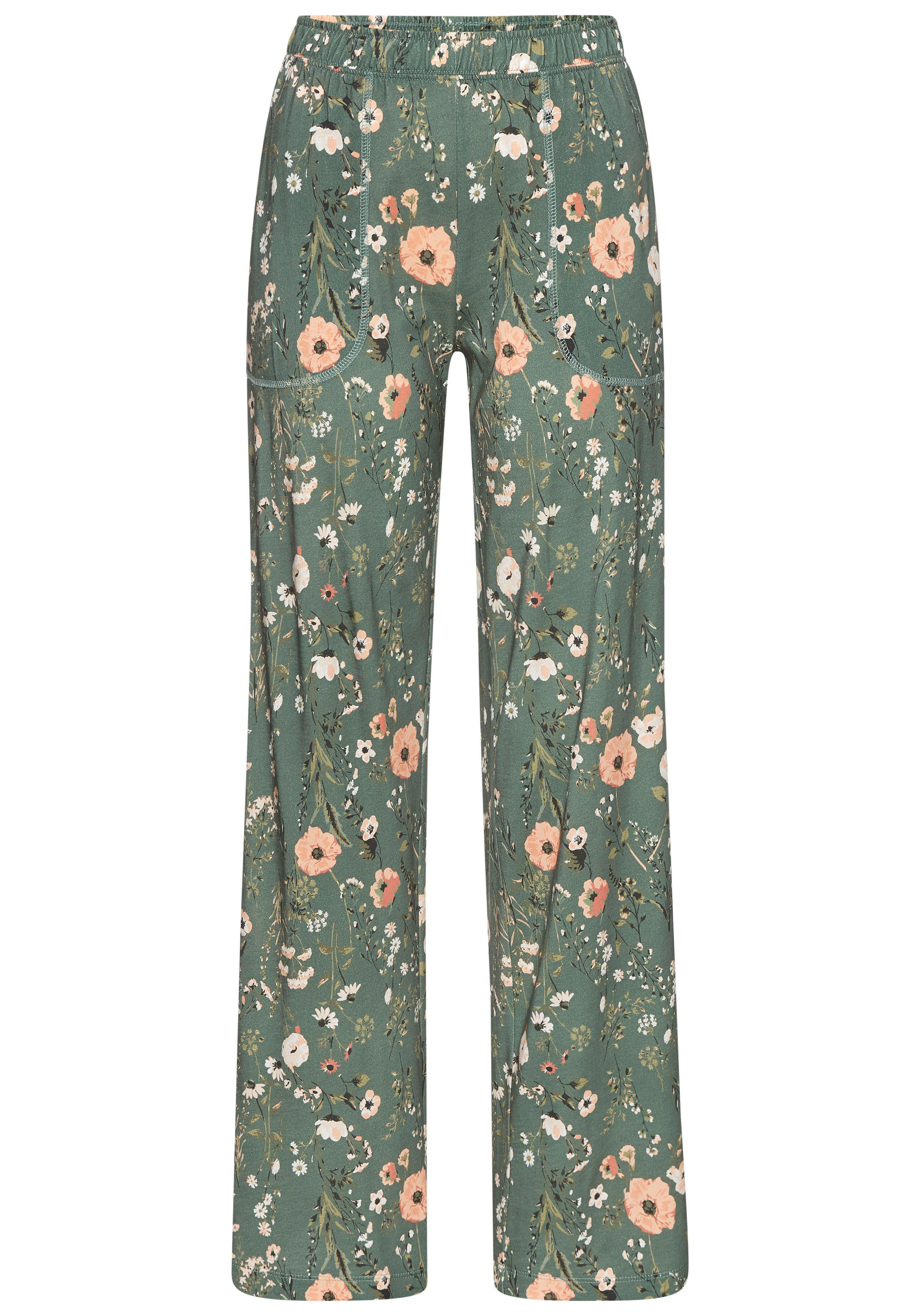 Lascana Pyjama Met mooi bloemmotief (2-delig)