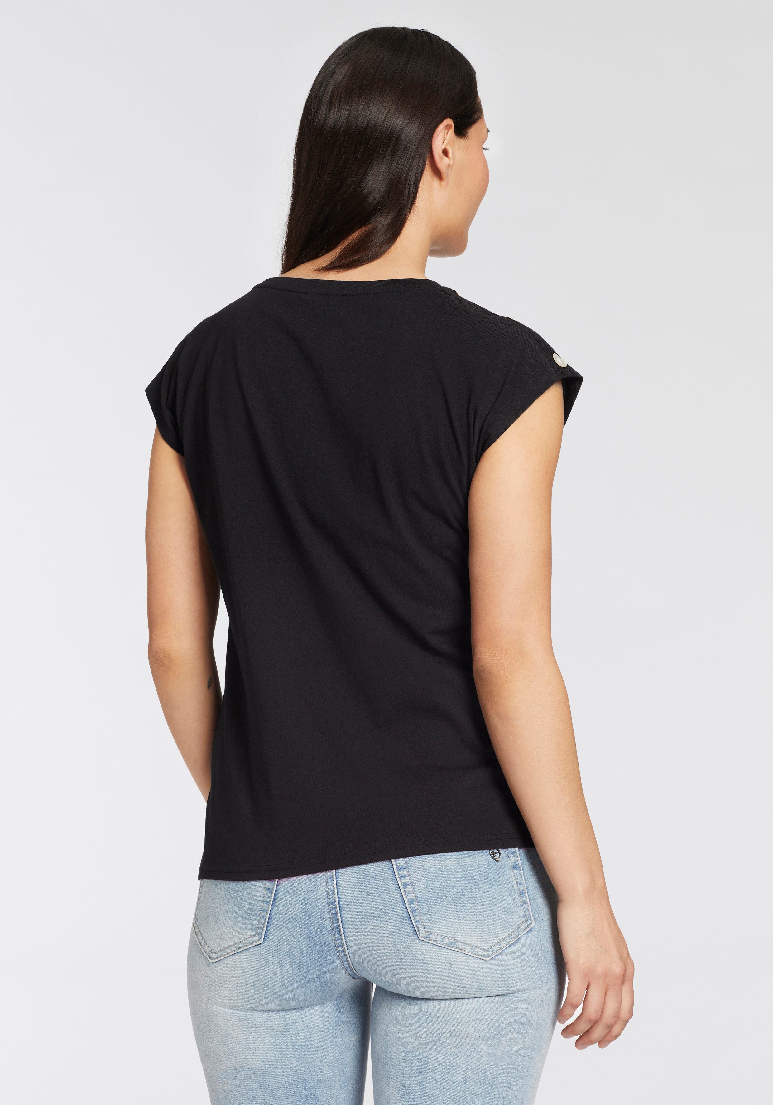 Laura Scott T-shirt met decoratieve knopen